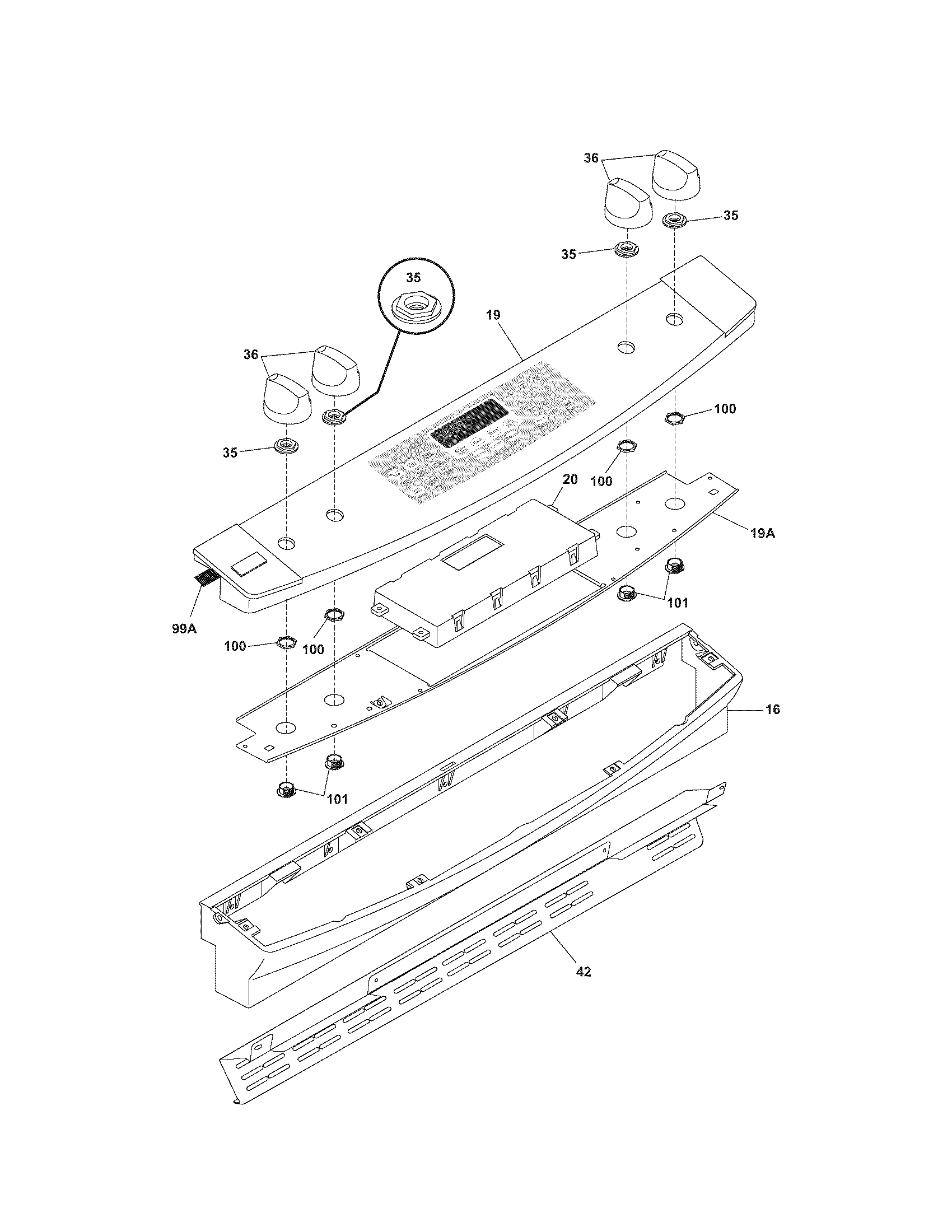 Kenmore Elite 79036719501 backguard diagram