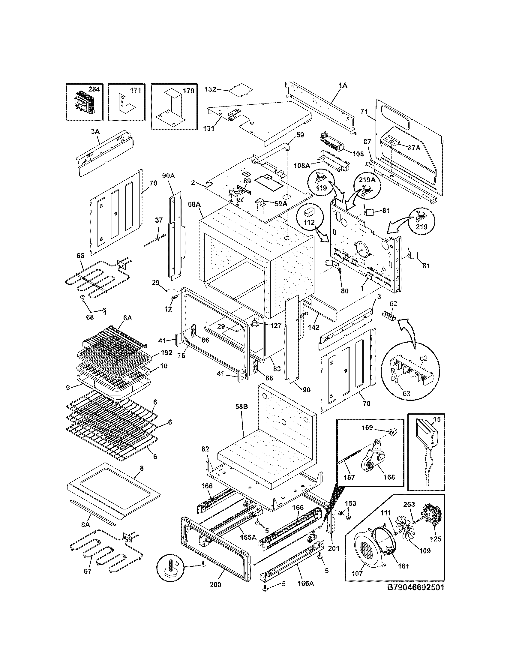 Kenmore Elite 79046609501 body diagram