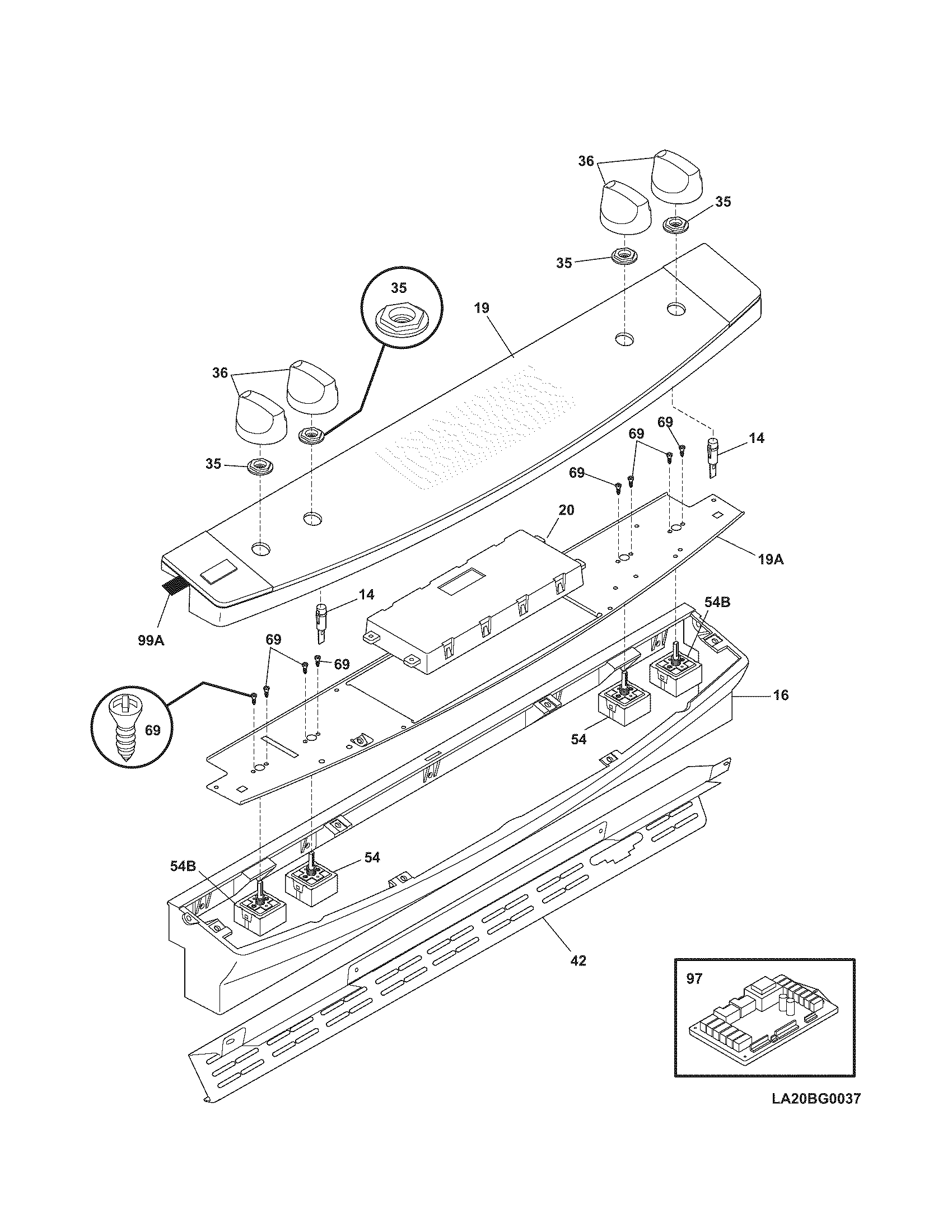Kenmore Elite 79046603501 backguard diagram