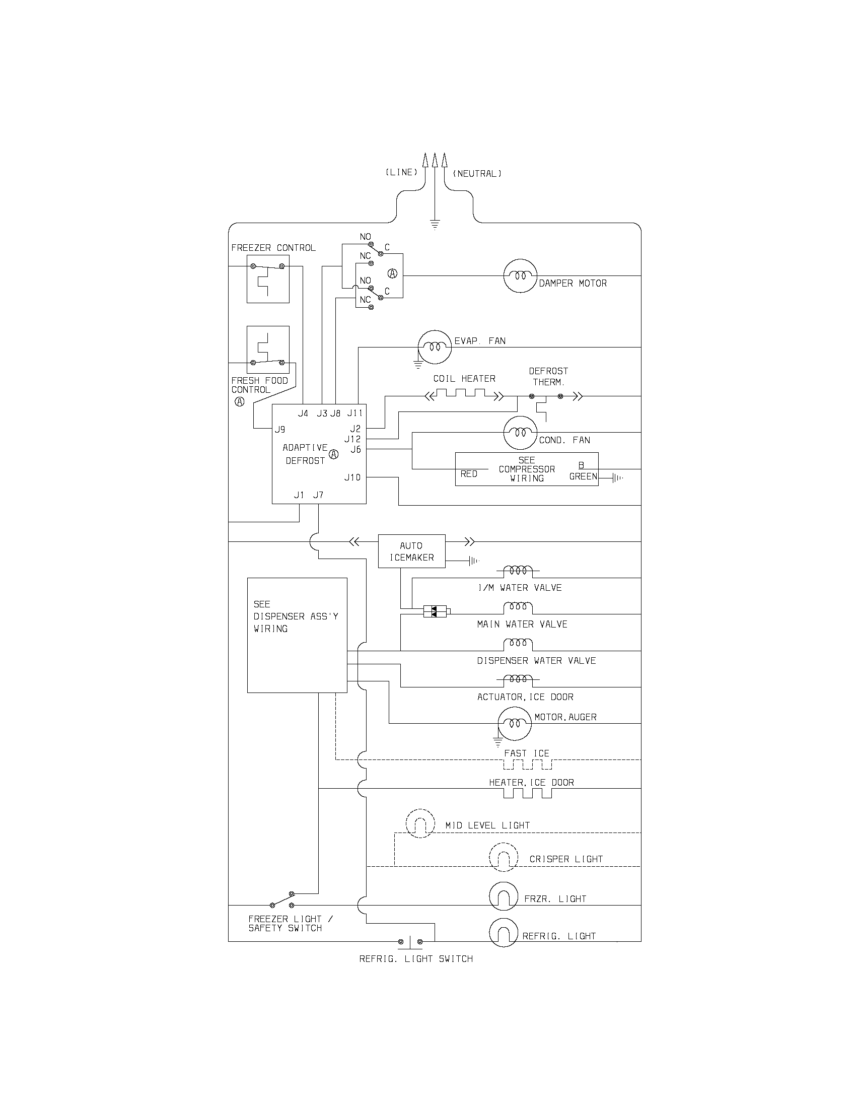 Kenmore 25357389600 wiring schematic diagram