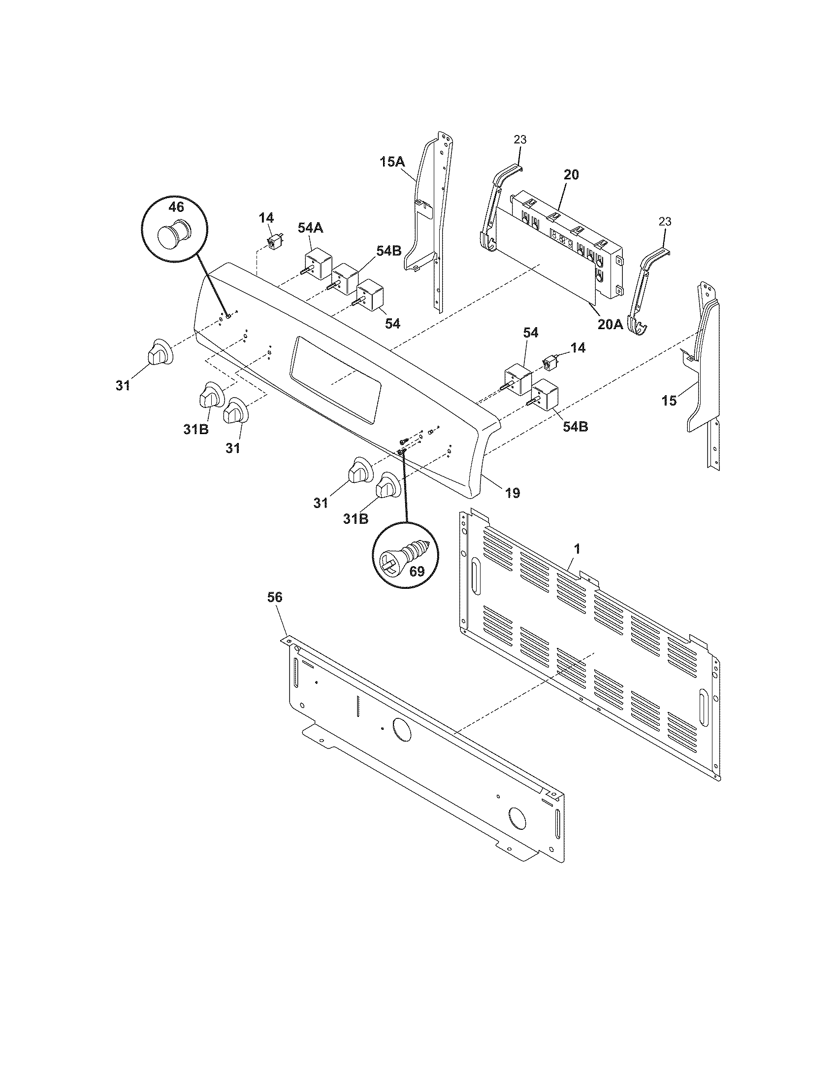 Kenmore 79096604501 backguard diagram