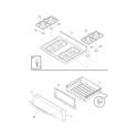 Frigidaire FGF366ECB top/drawer diagram