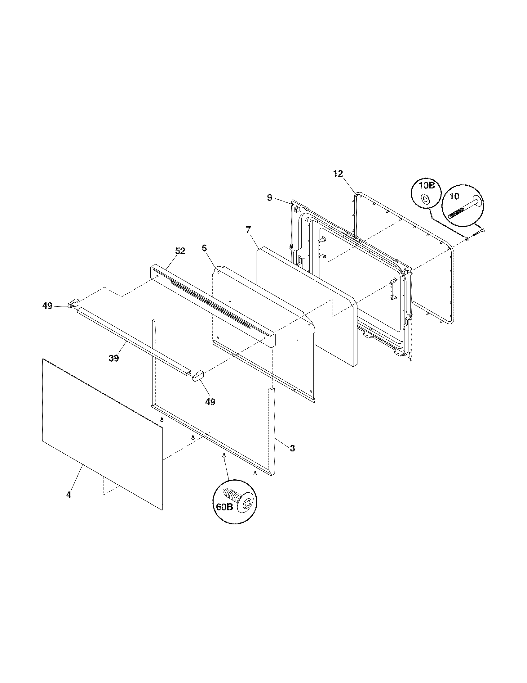 Kenmore 79070281403 door diagram