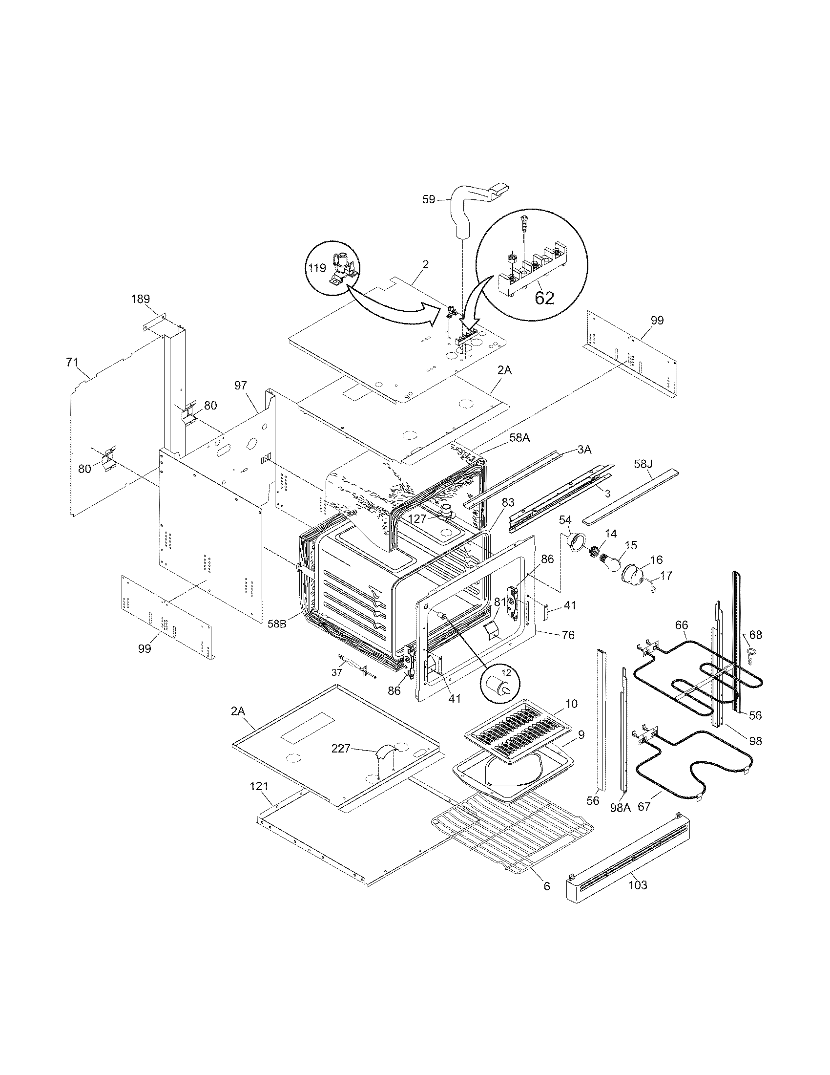 Kenmore 79040192401 body diagram