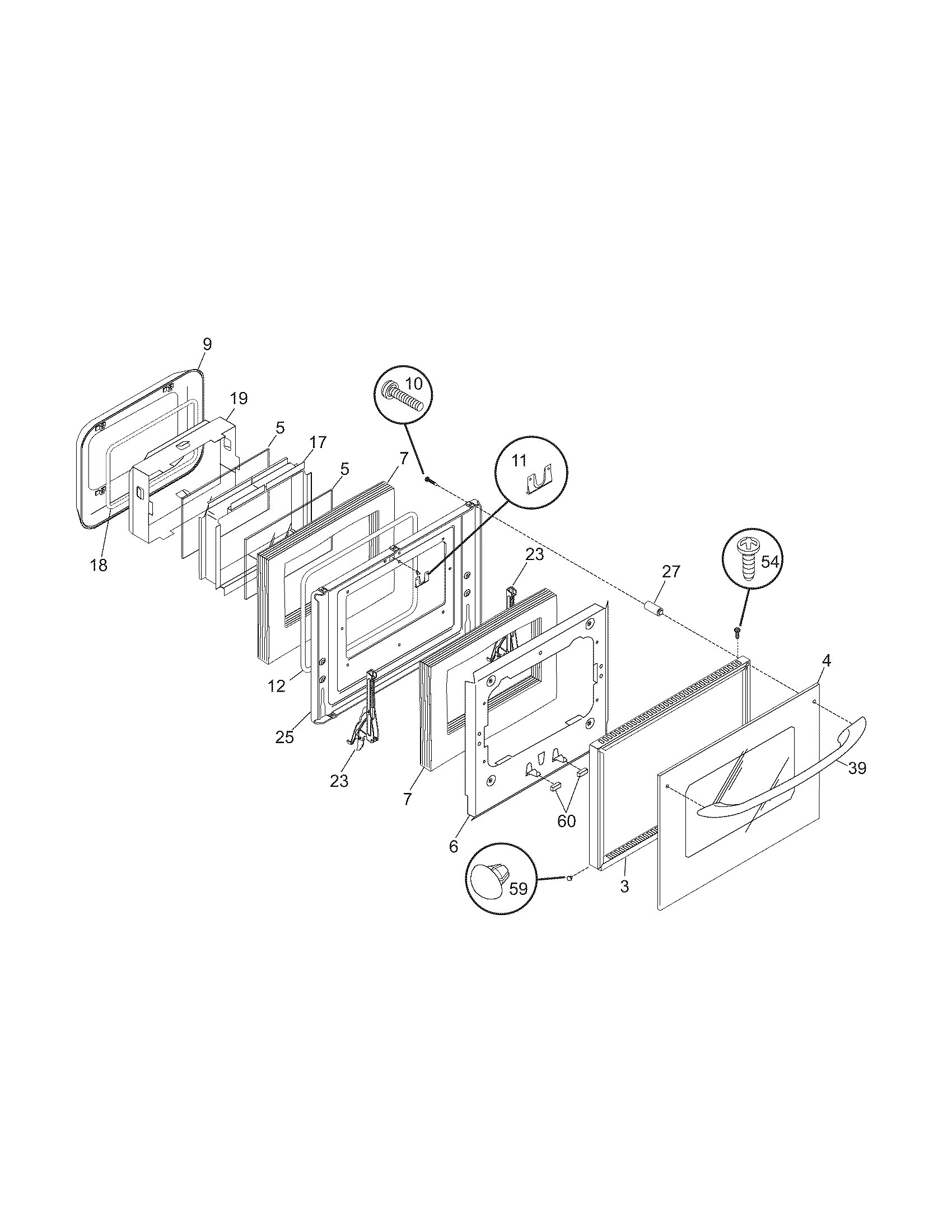 Kenmore 79040524401 door diagram