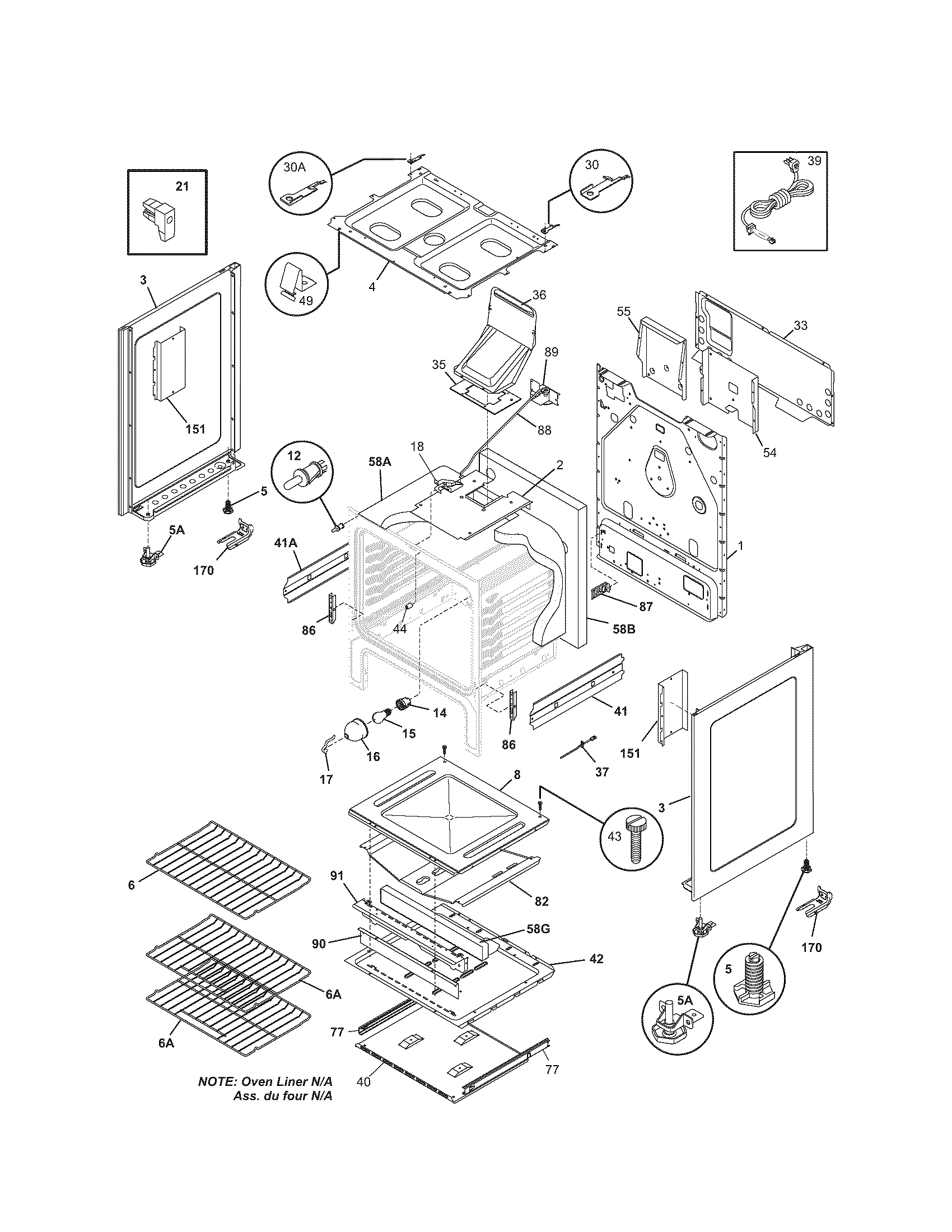 Kenmore 79078762406 body diagram