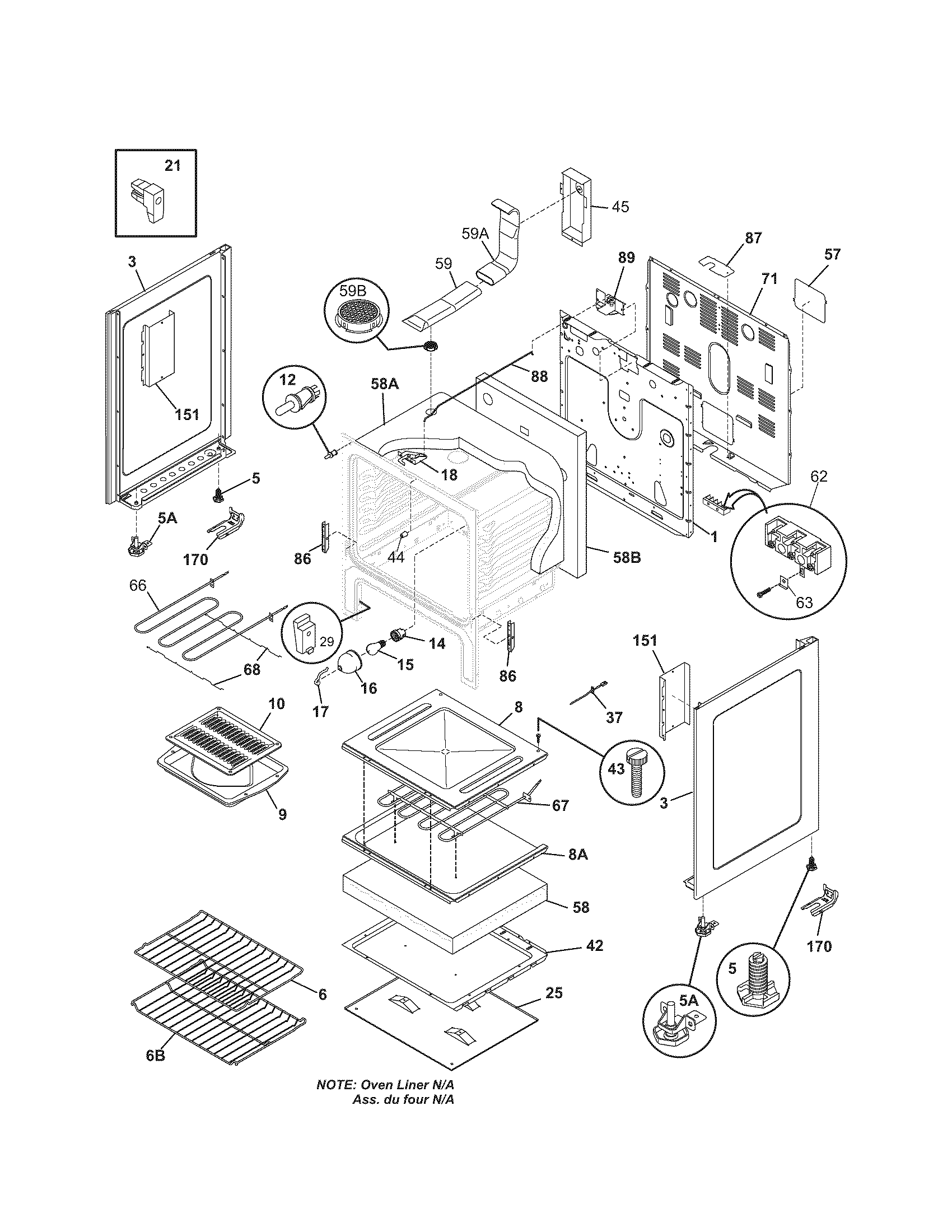Kenmore 79096603501 body diagram