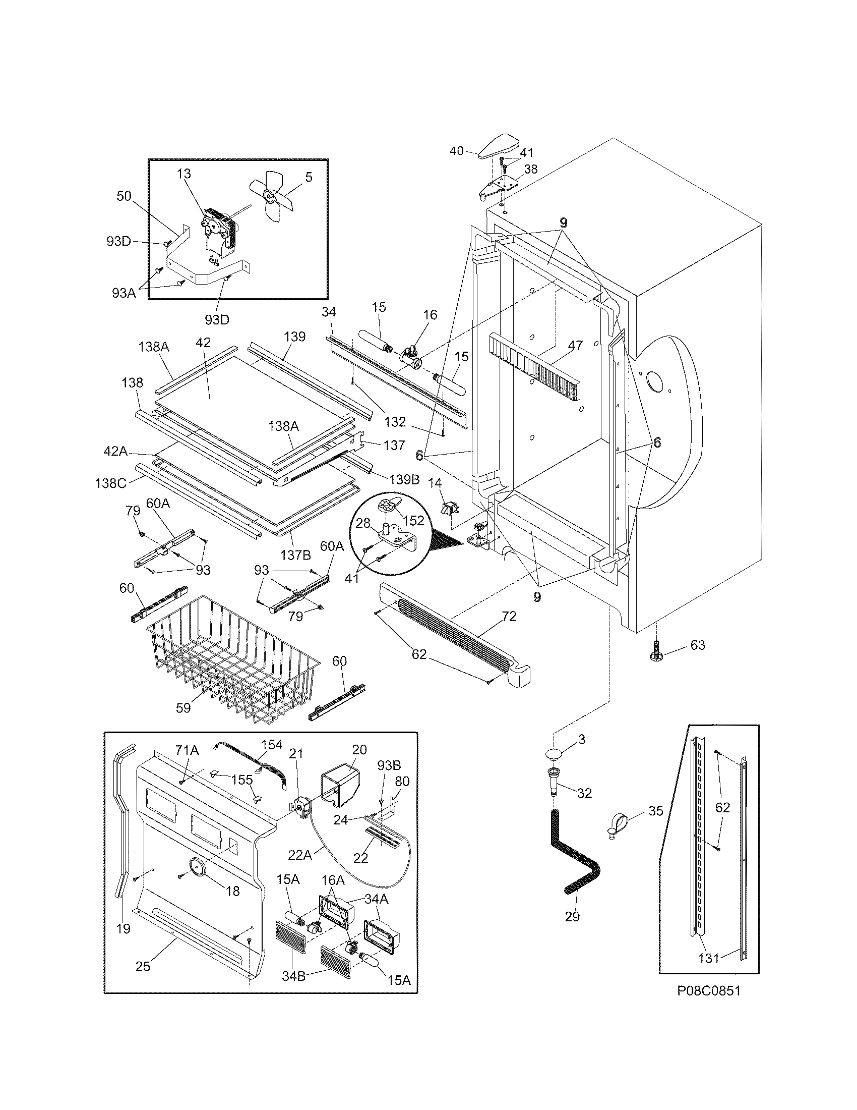 Kenmore Elite 25344733102 cabinet diagram