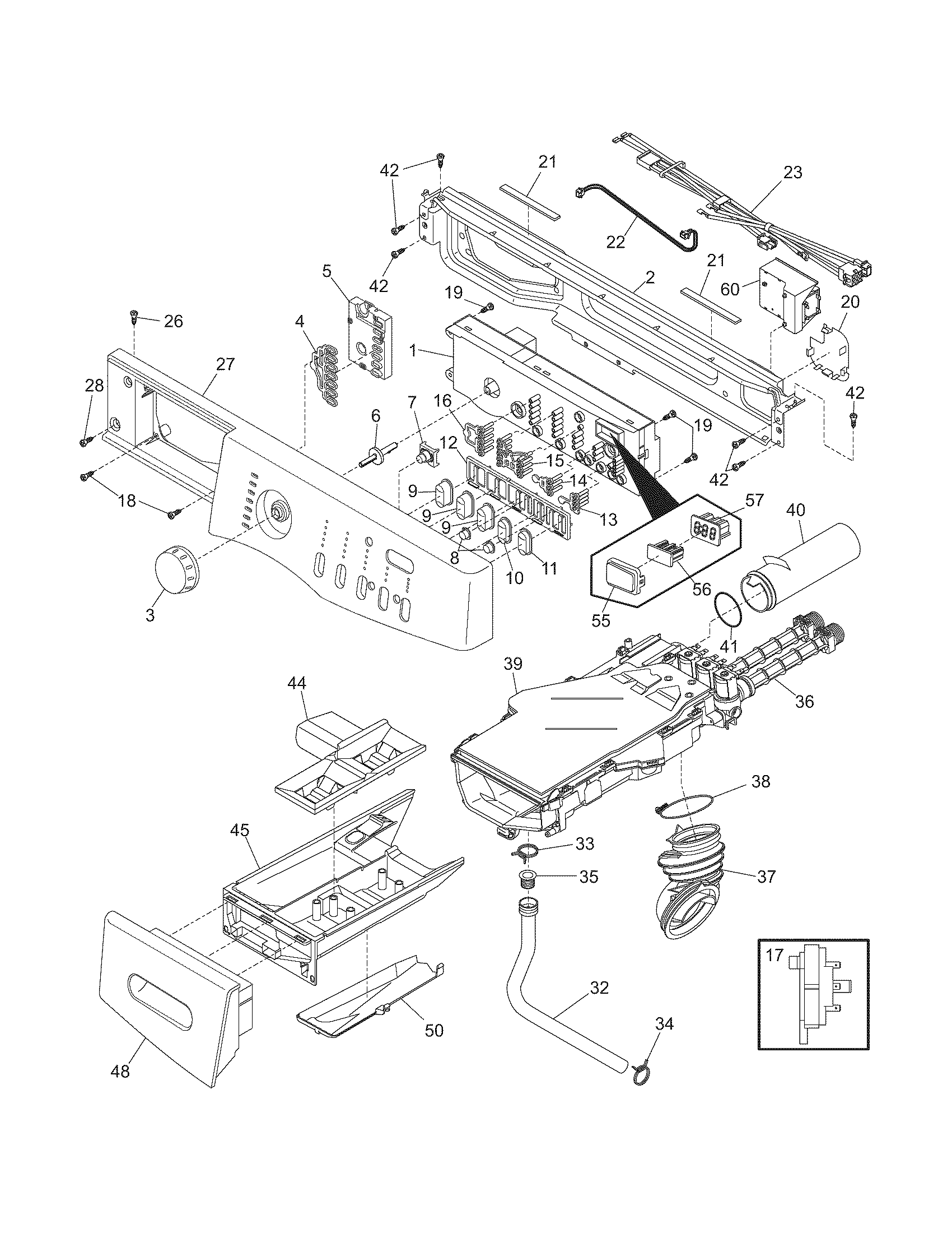 Frigidaire ATFB7000ES0 control panel diagram