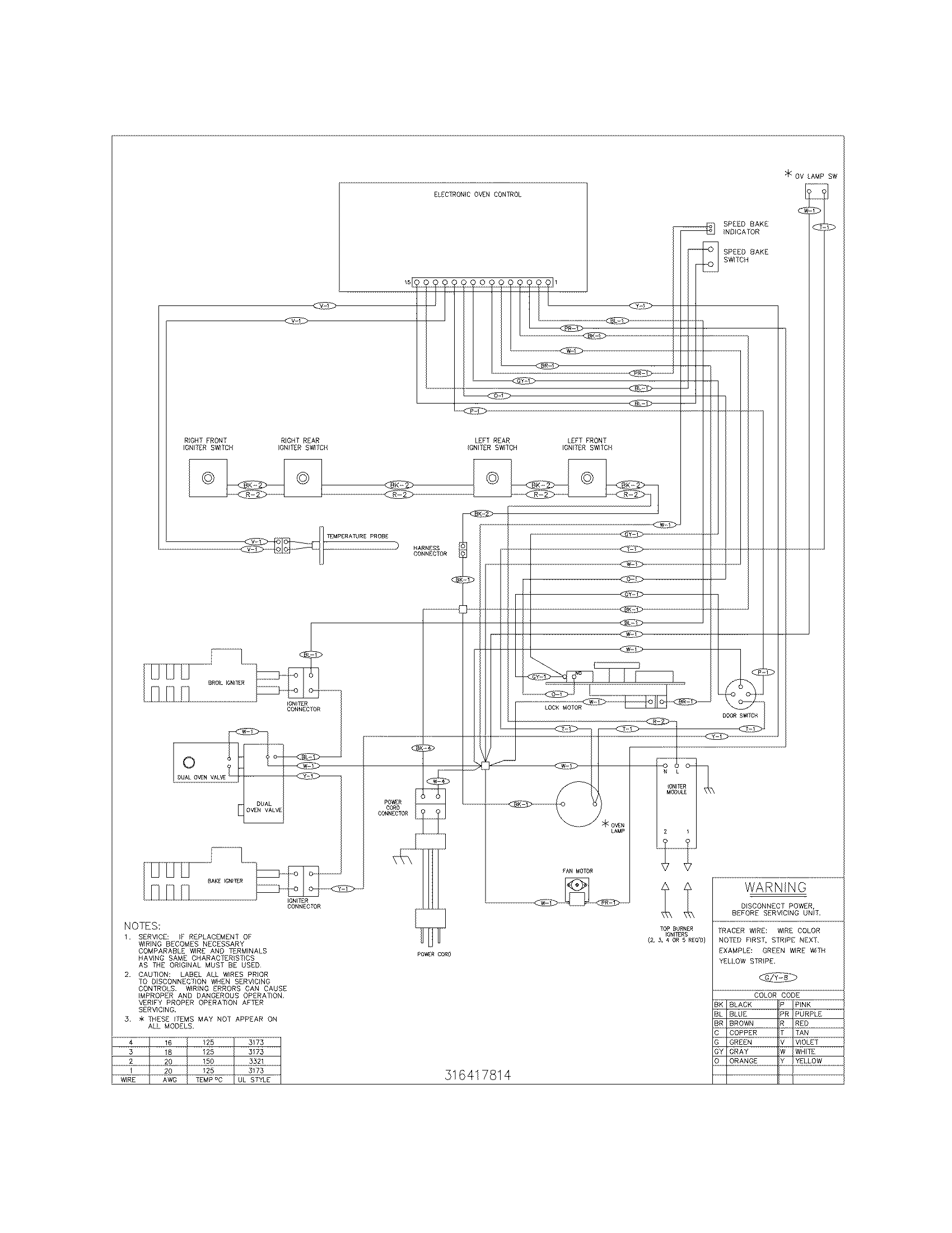 Frigidaire GLGFS75DBG wiring diagram diagram