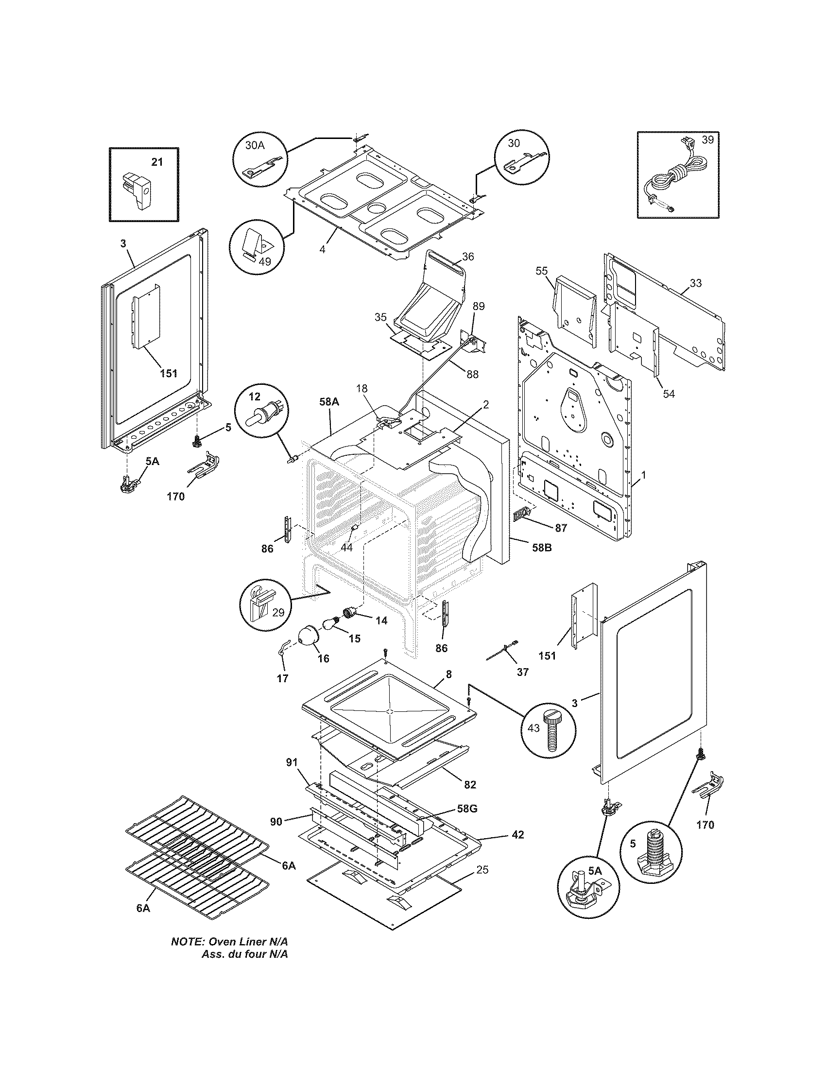 Kenmore 79078912502 body diagram