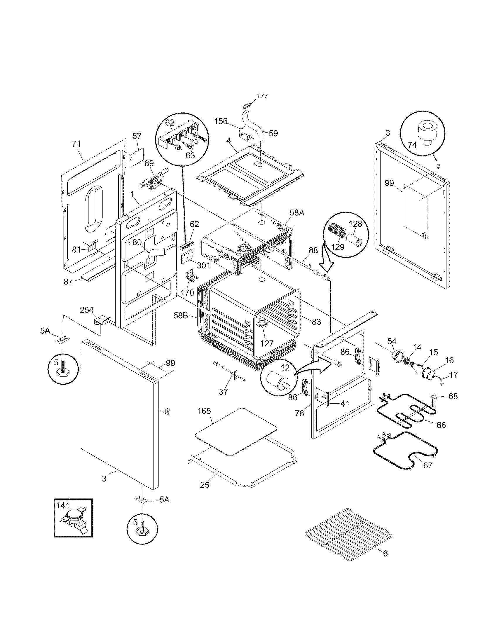 Kenmore 79090152301 body diagram