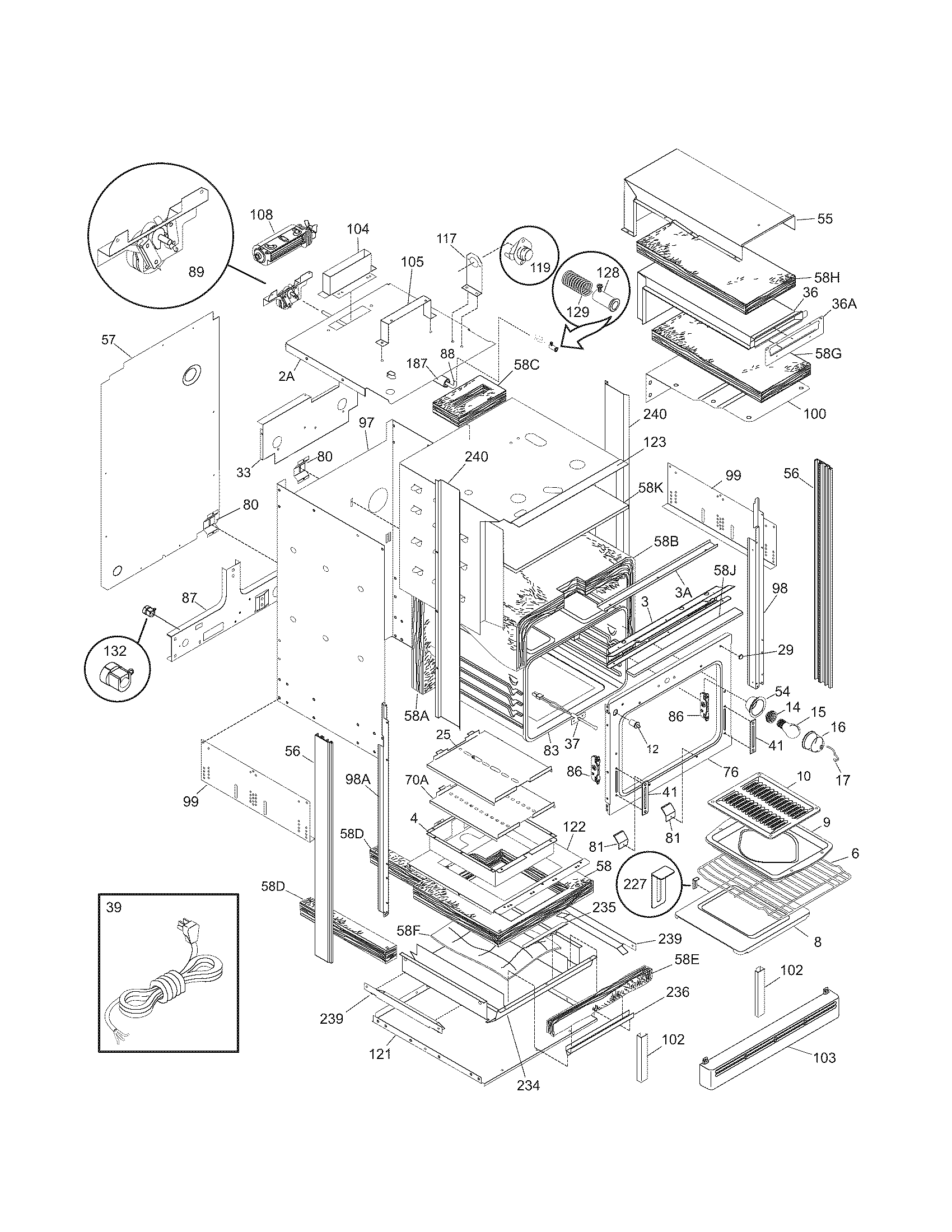 Kenmore 79030479401 body diagram