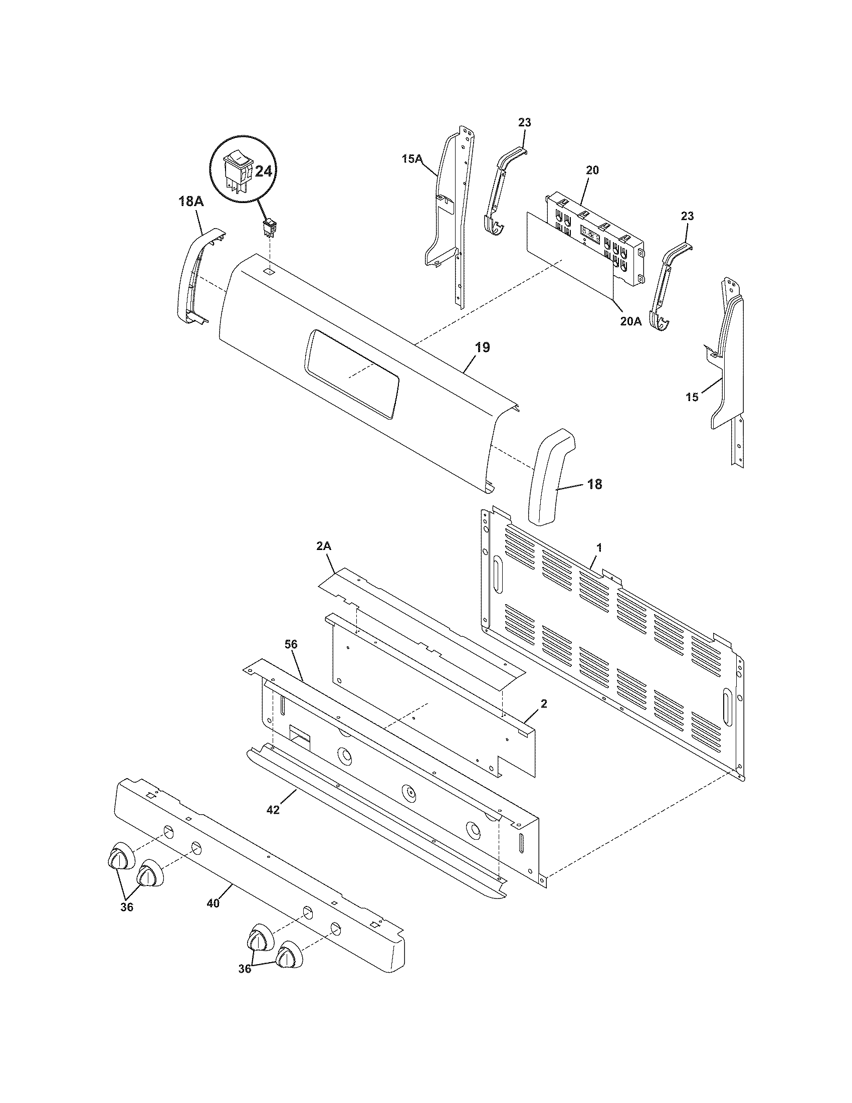 Tappan TGFS63DSE backguard diagram