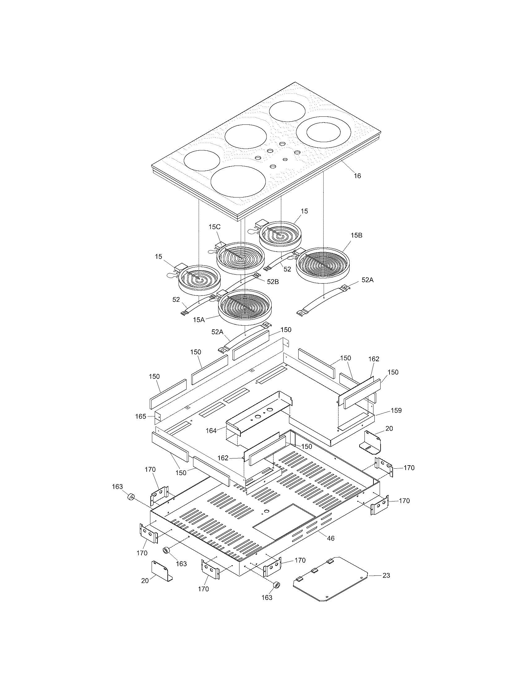 Kenmore 79042742403 maintop diagram