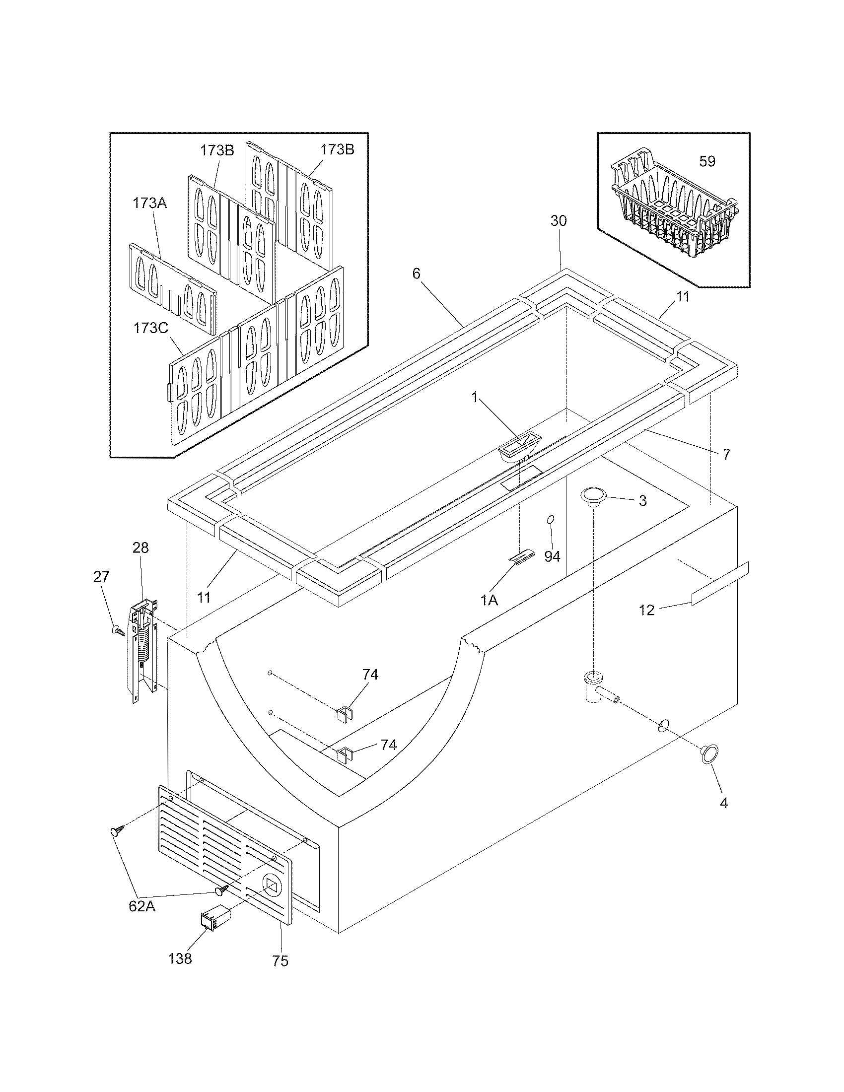 Kenmore Elite 25316082100 cabinet diagram