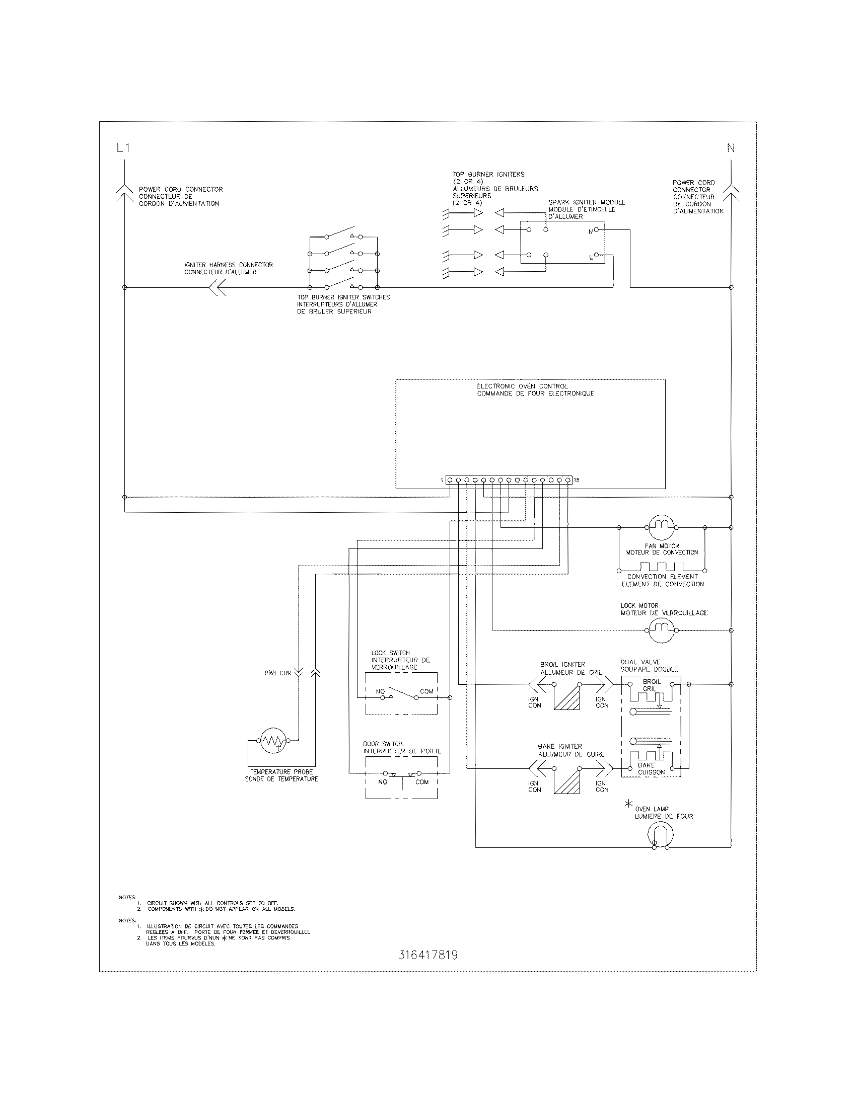 Frigidaire CGLGF388DBF wiring schematic diagram