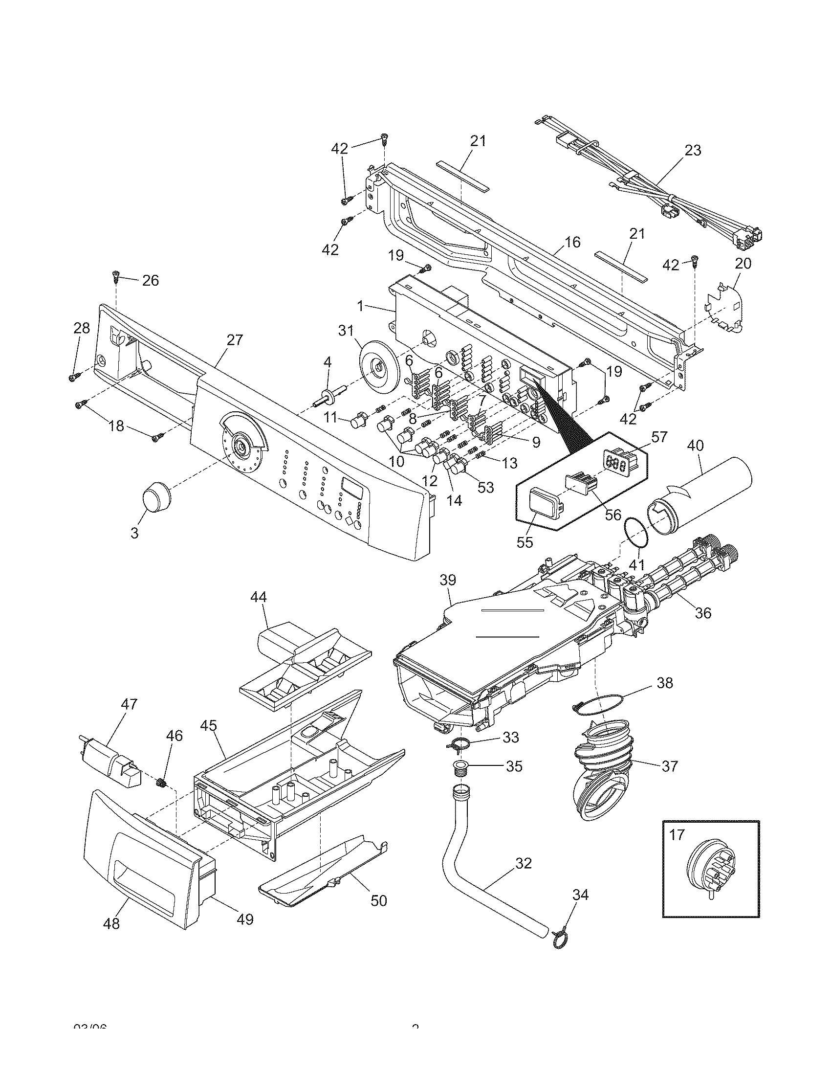Frigidaire GLTF2940ES3 control panel diagram