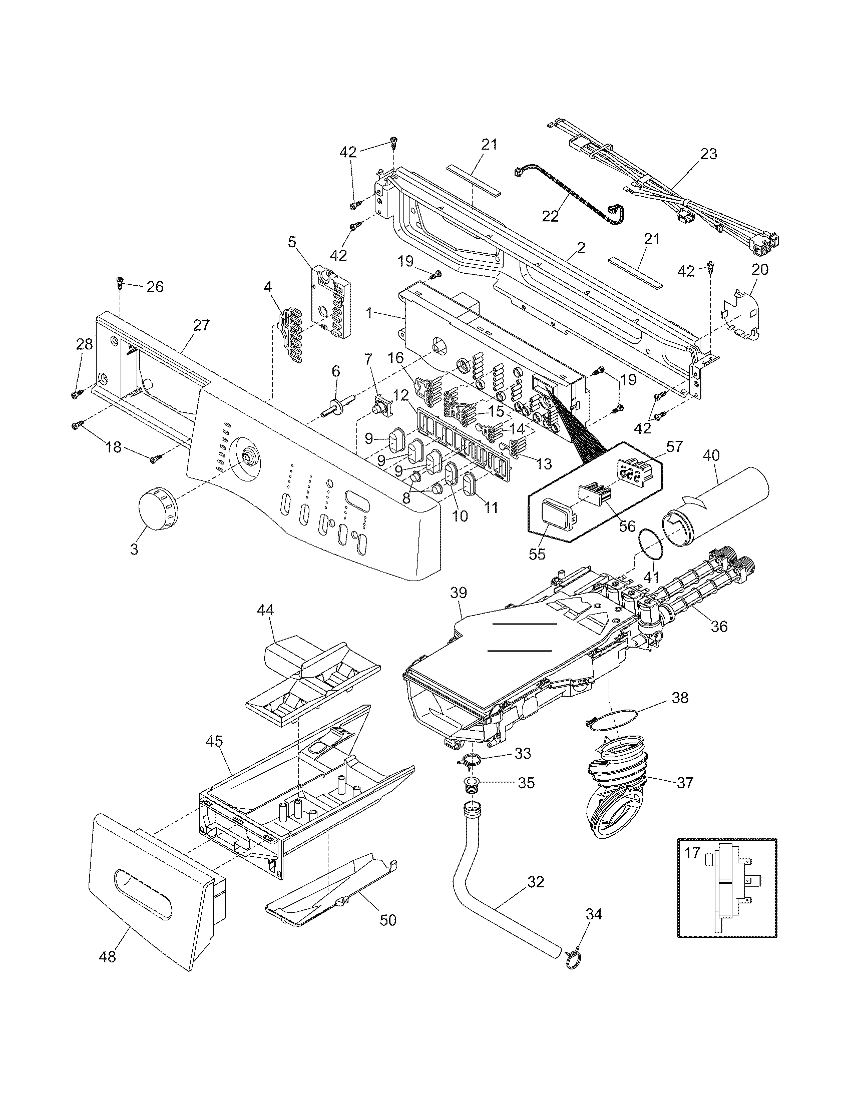 Frigidaire ATF6000ES1 control panel diagram