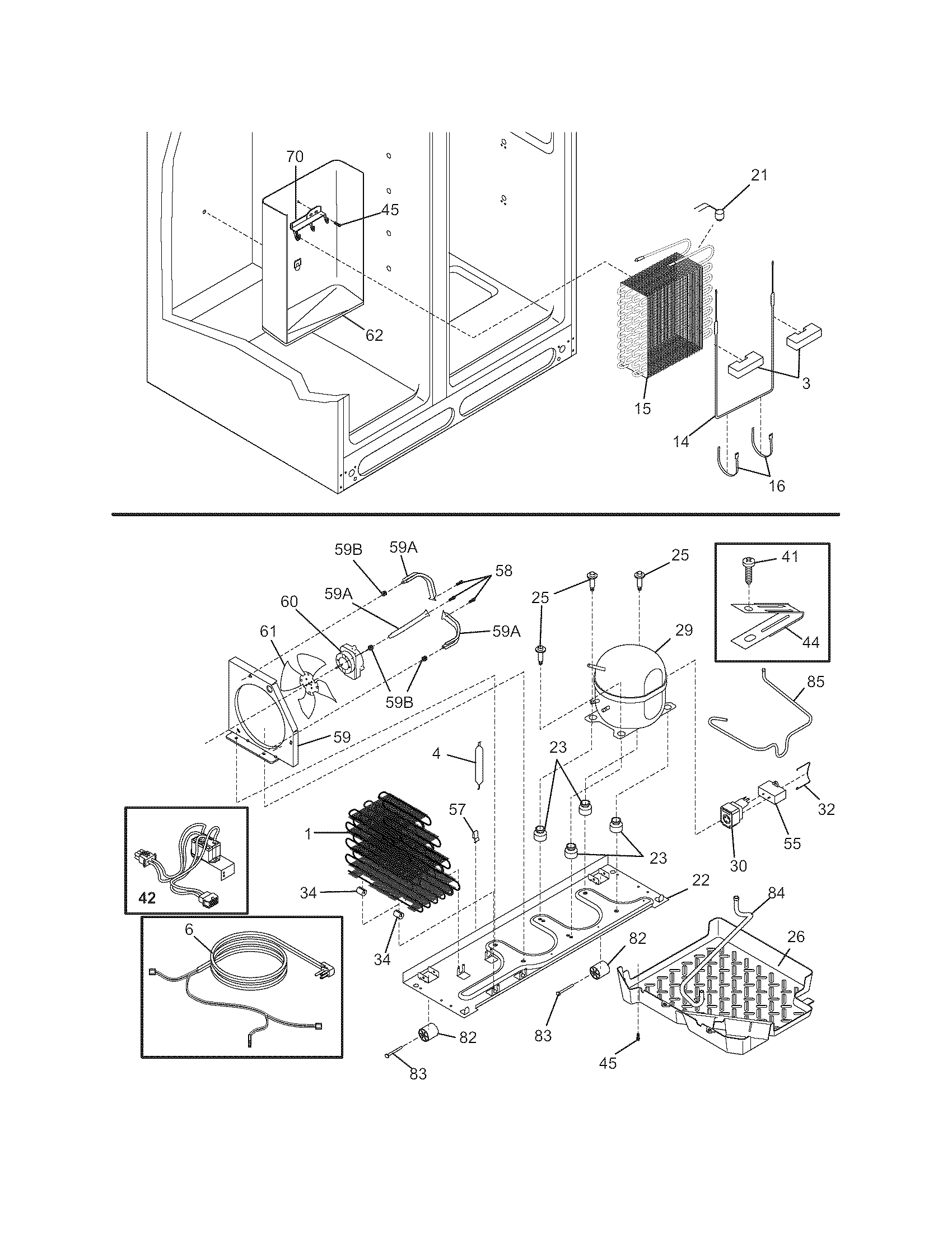 Frigidaire GLHS68EFB1 system diagram