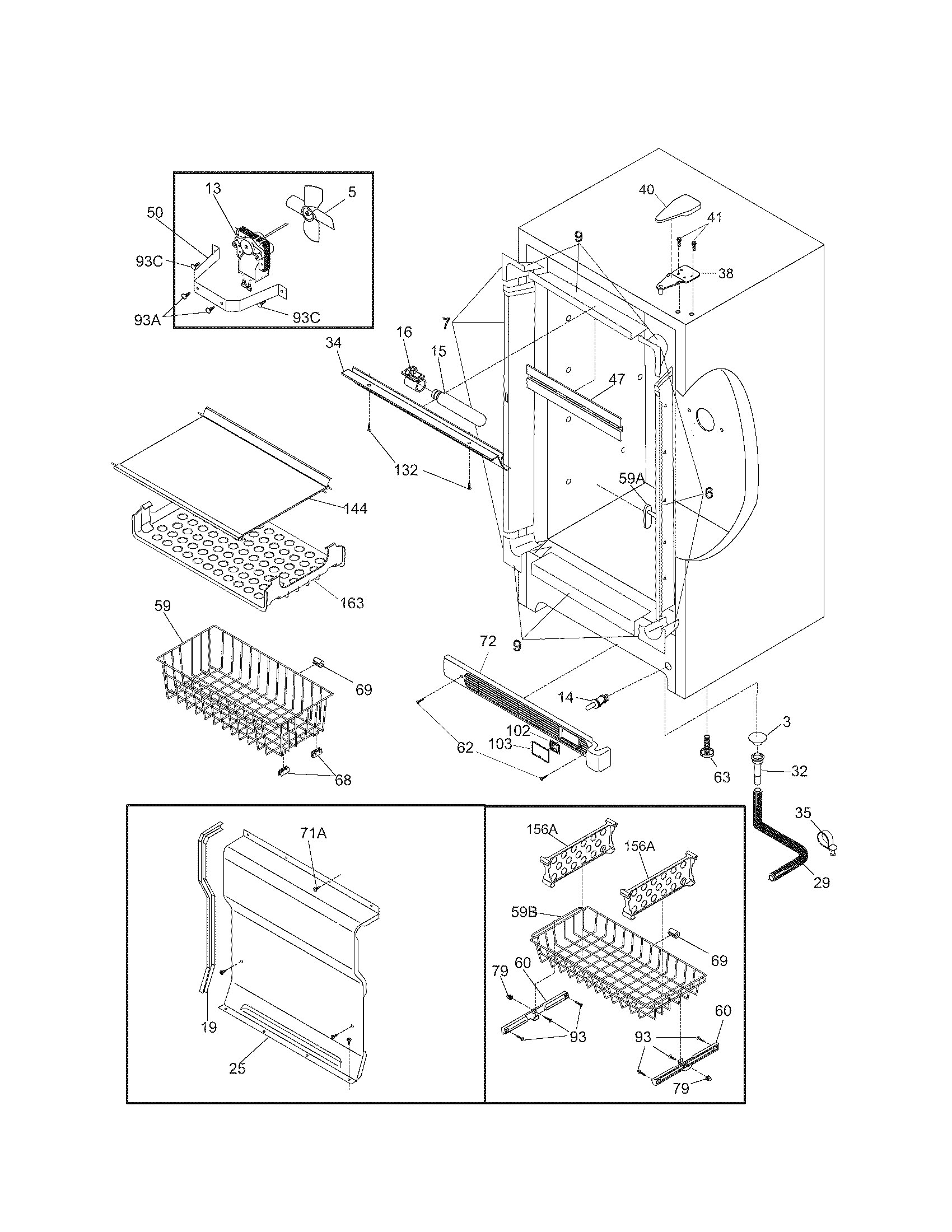 Kenmore Elite 25326072100 cabinet diagram
