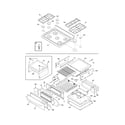 Frigidaire GLGFM96FPBA top/drawer diagram