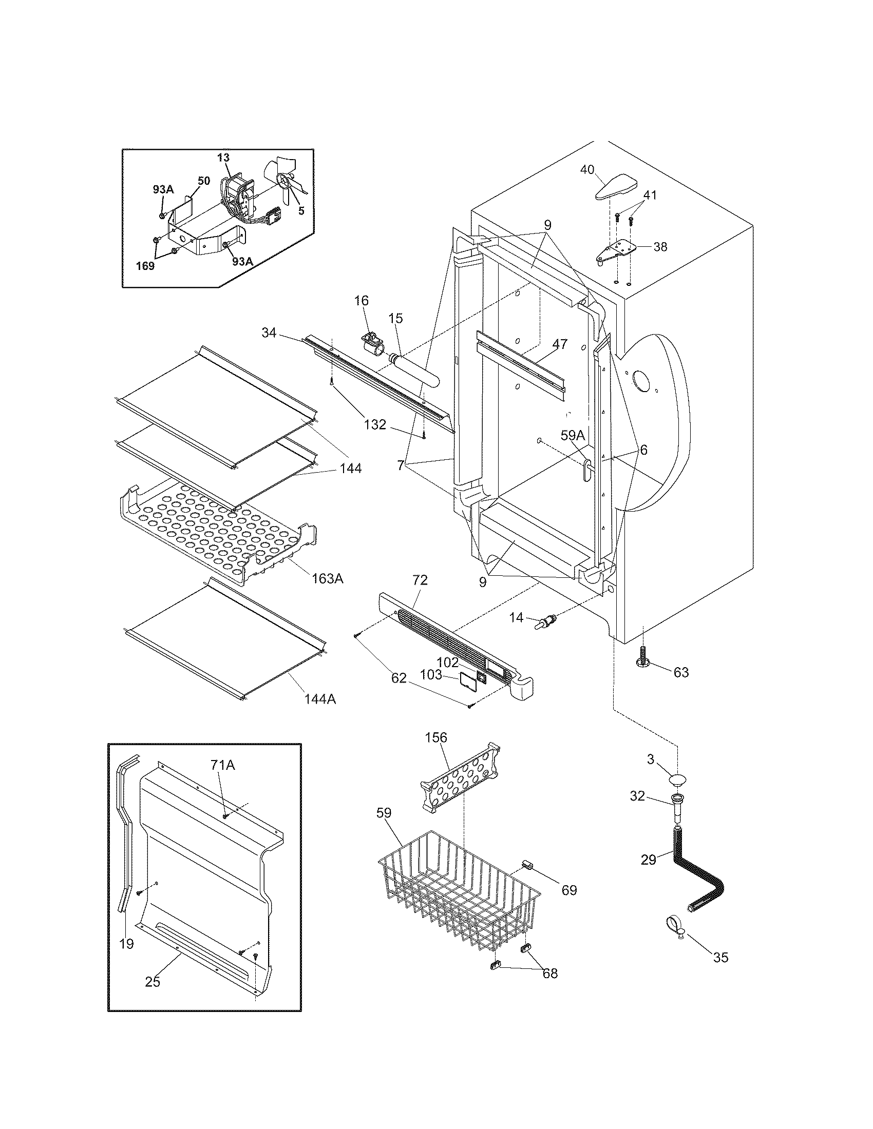 Kenmore Elite 25326472100 cabinet diagram