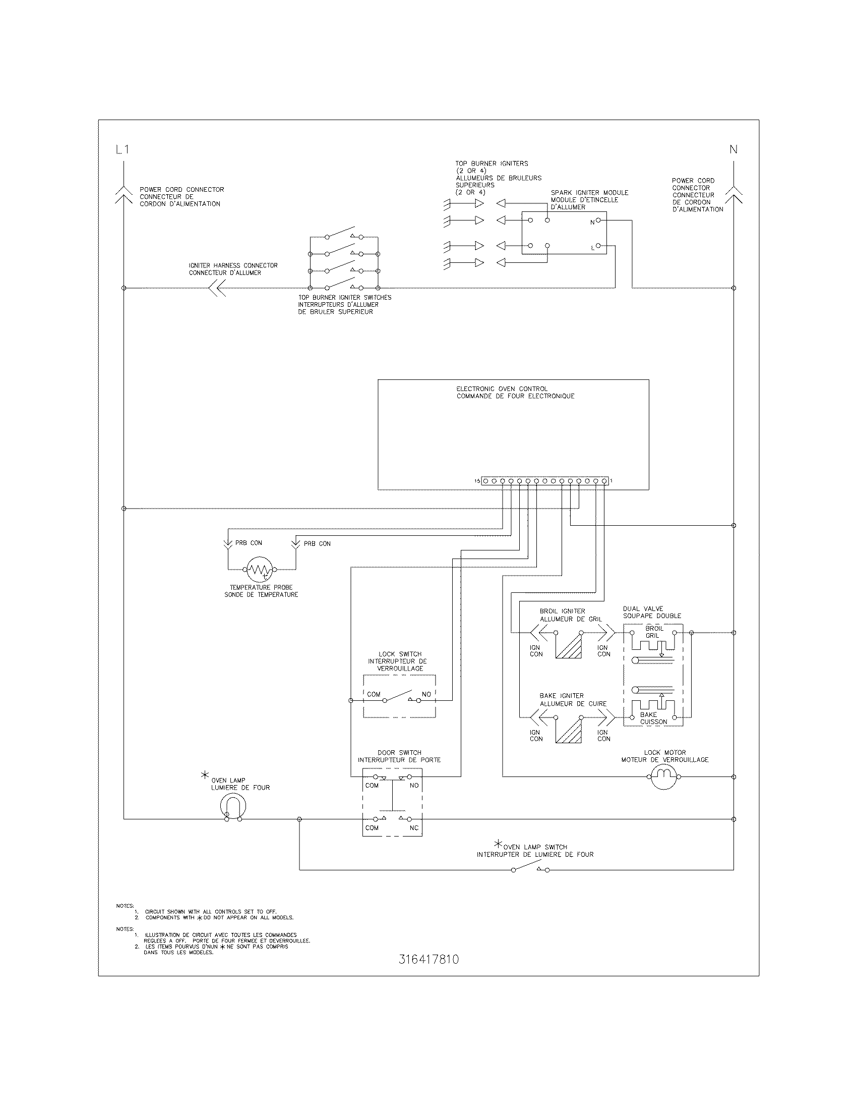 Frigidaire CFGF366FSB wiring schematic diagram