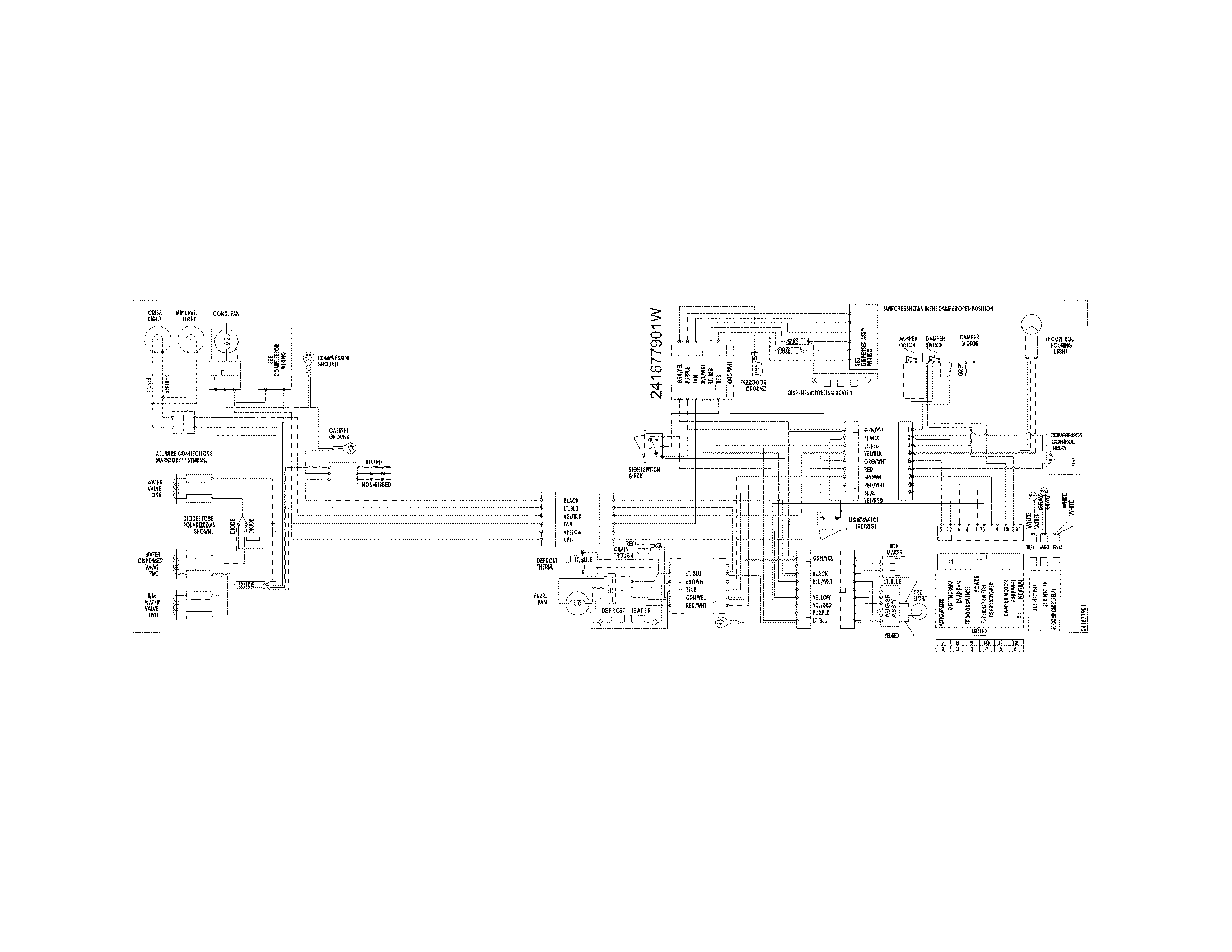 Frigidaire GLHS38EGSB0 wiring diagram diagram