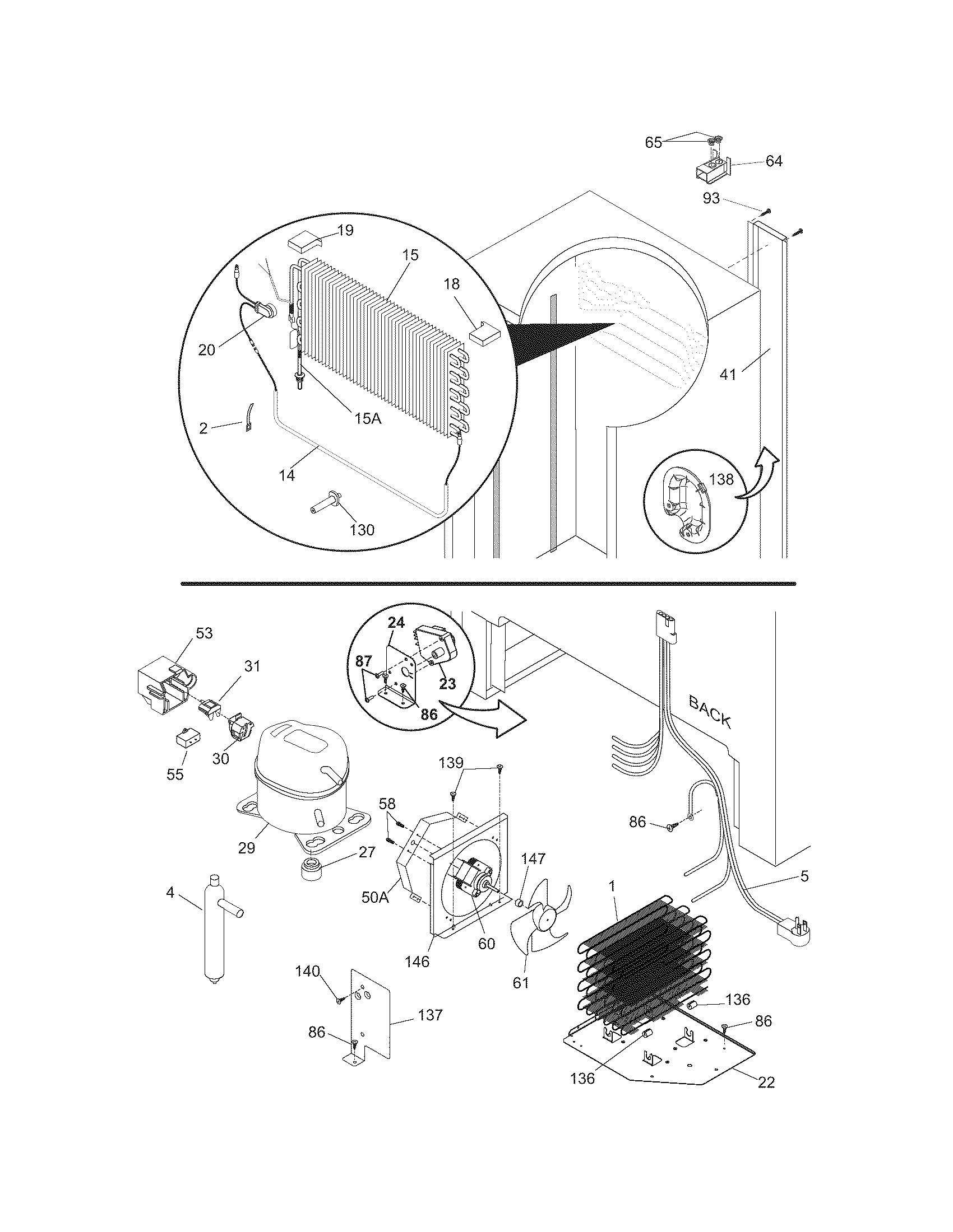 Frigidaire FCFS201LFW0 system diagram