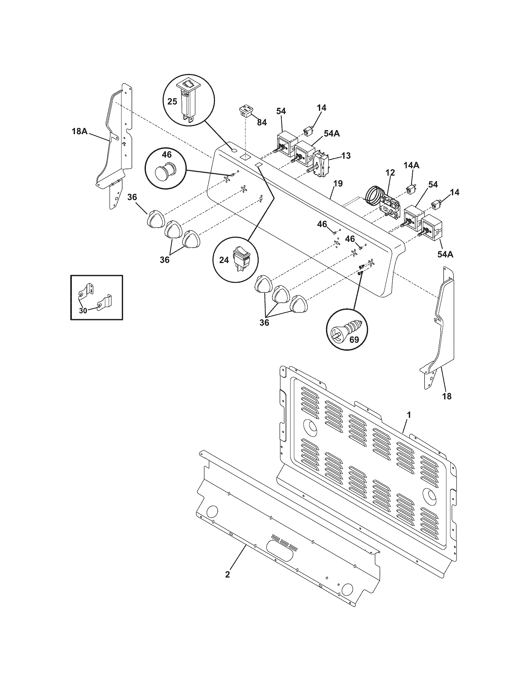 Gibson CGEF310ES2 backguard diagram