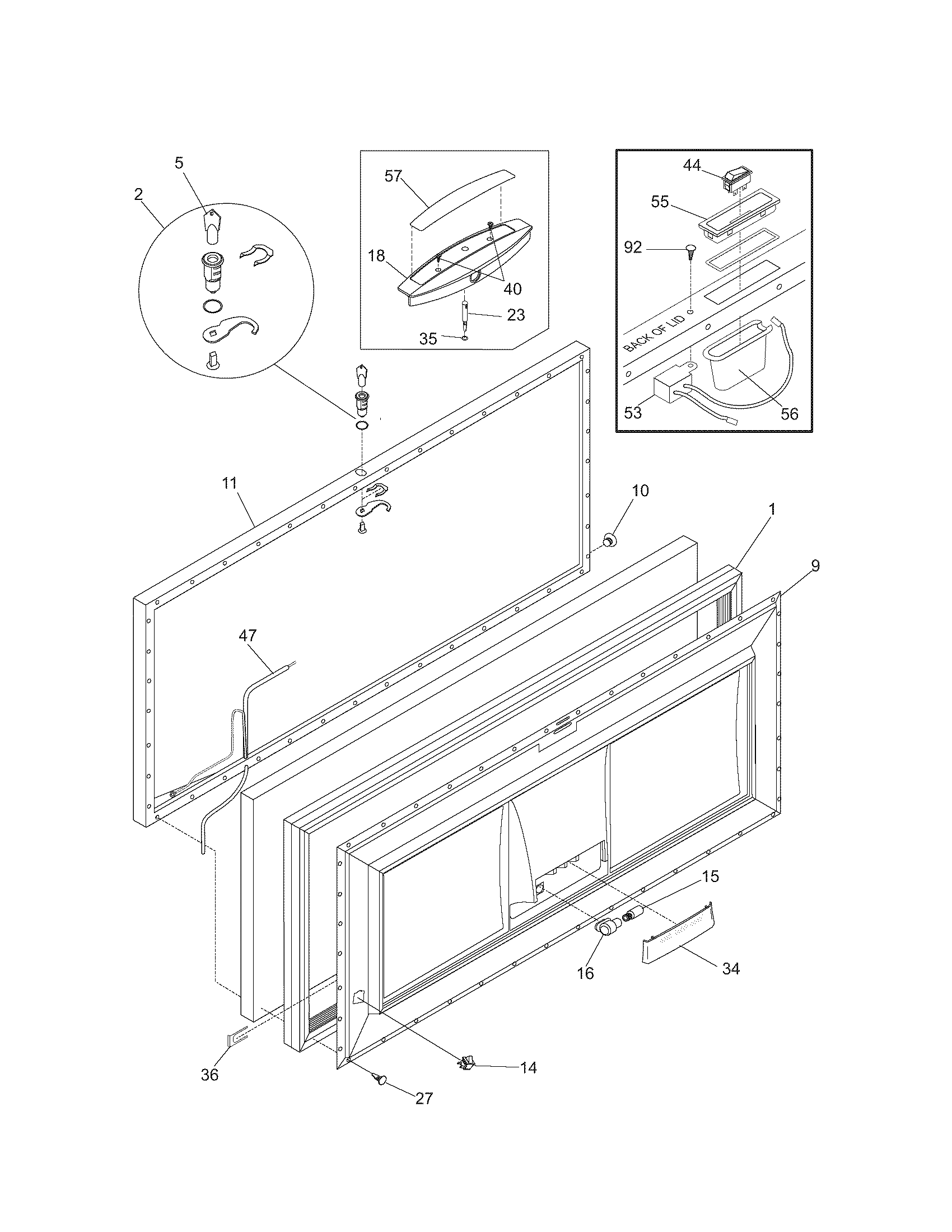 Kenmore 25316949100 door diagram
