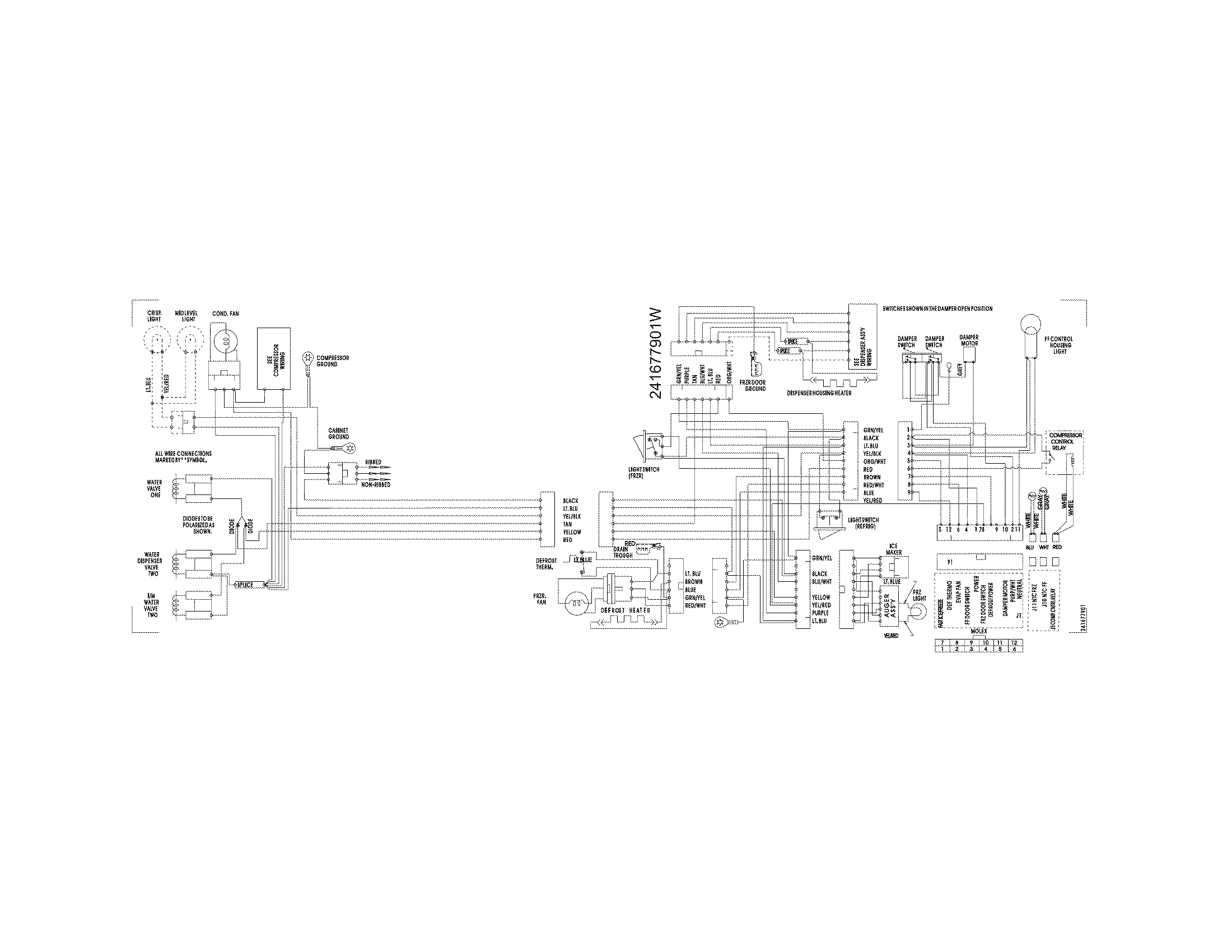 Frigidaire GLHS68EEQ7 wiring diagram diagram