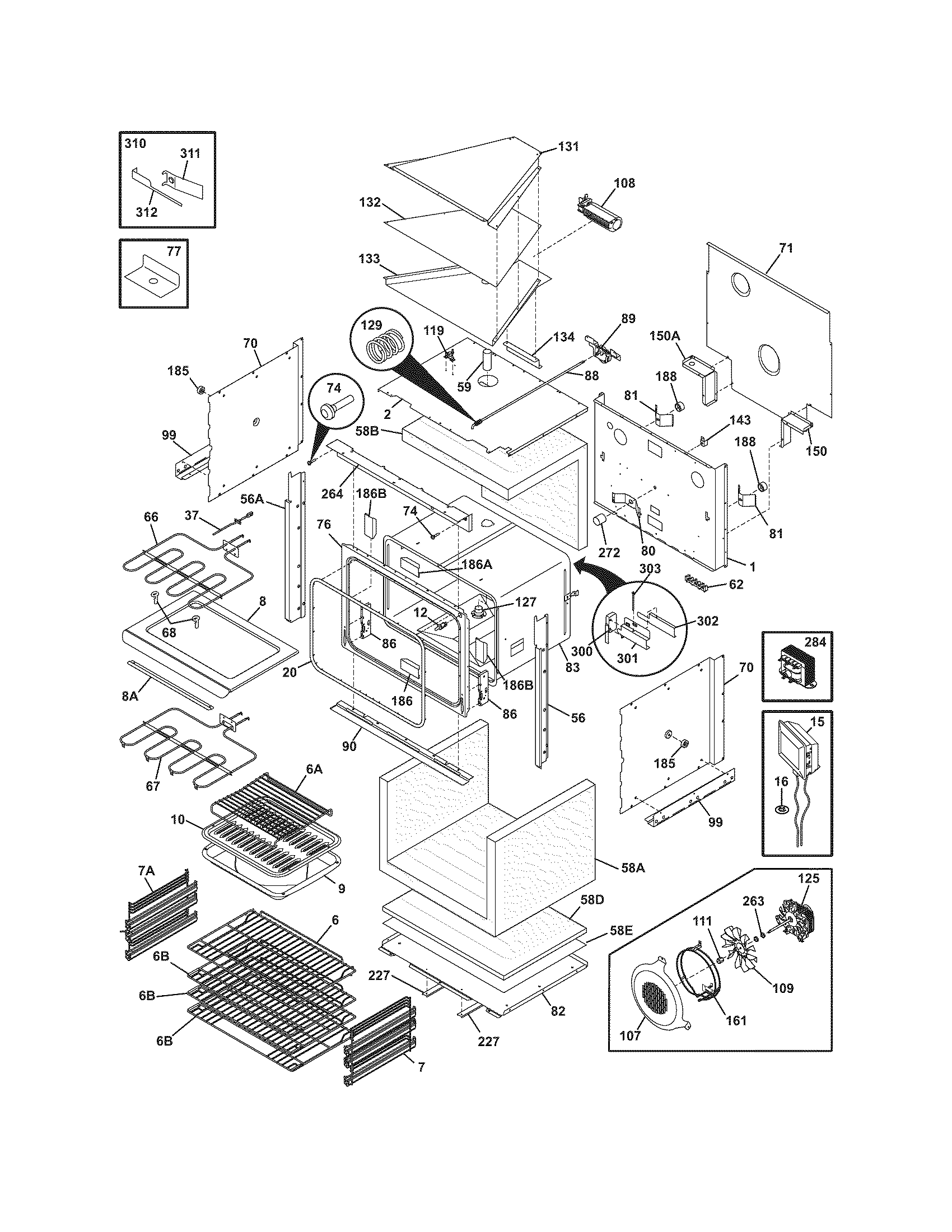 Electrolux E30EW75EPS1 body diagram