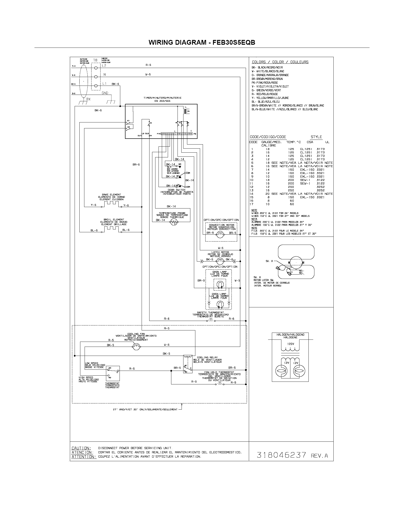 Frigidaire FEB30S5EQB wiring diagram diagram
