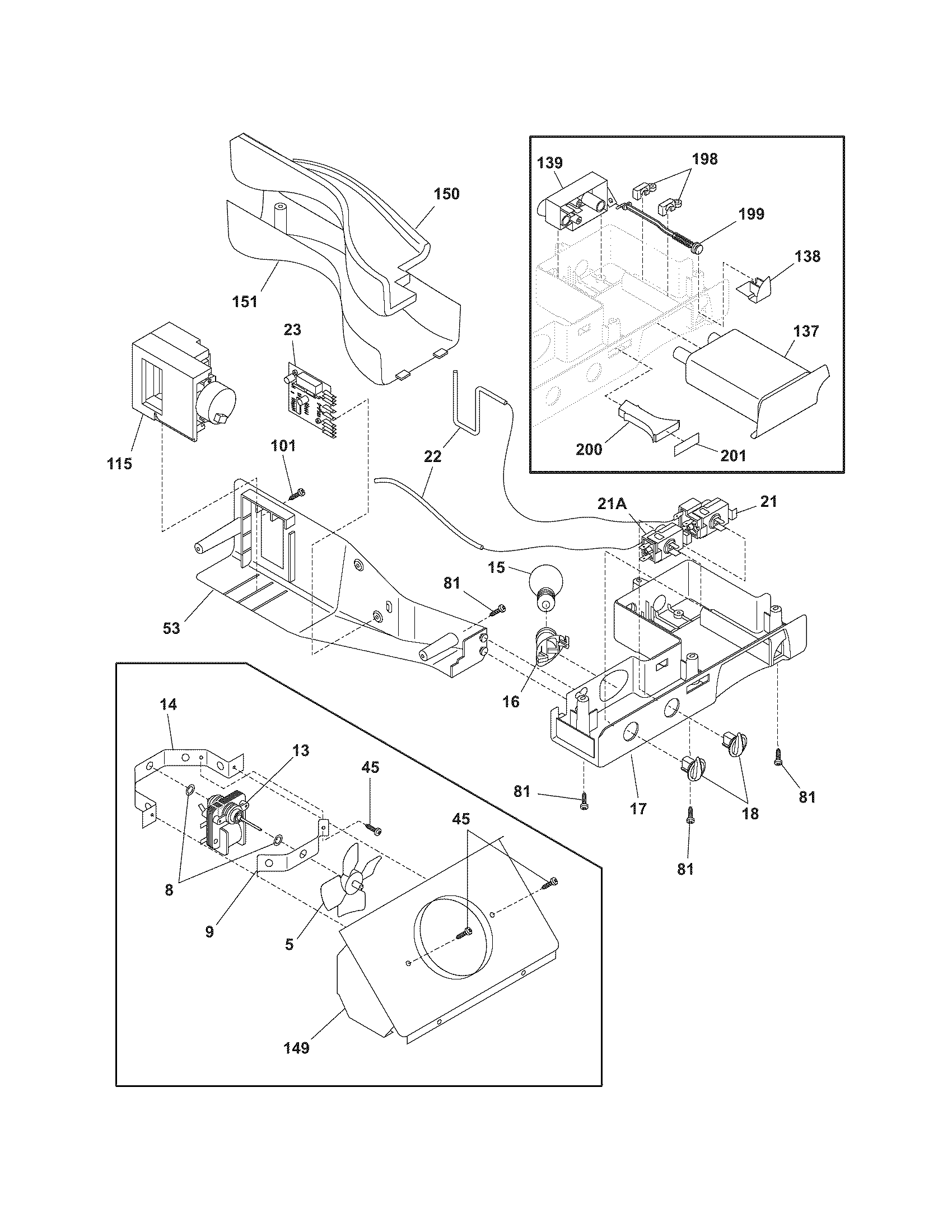 White-Westinghouse WRS26MF5ASF controls diagram
