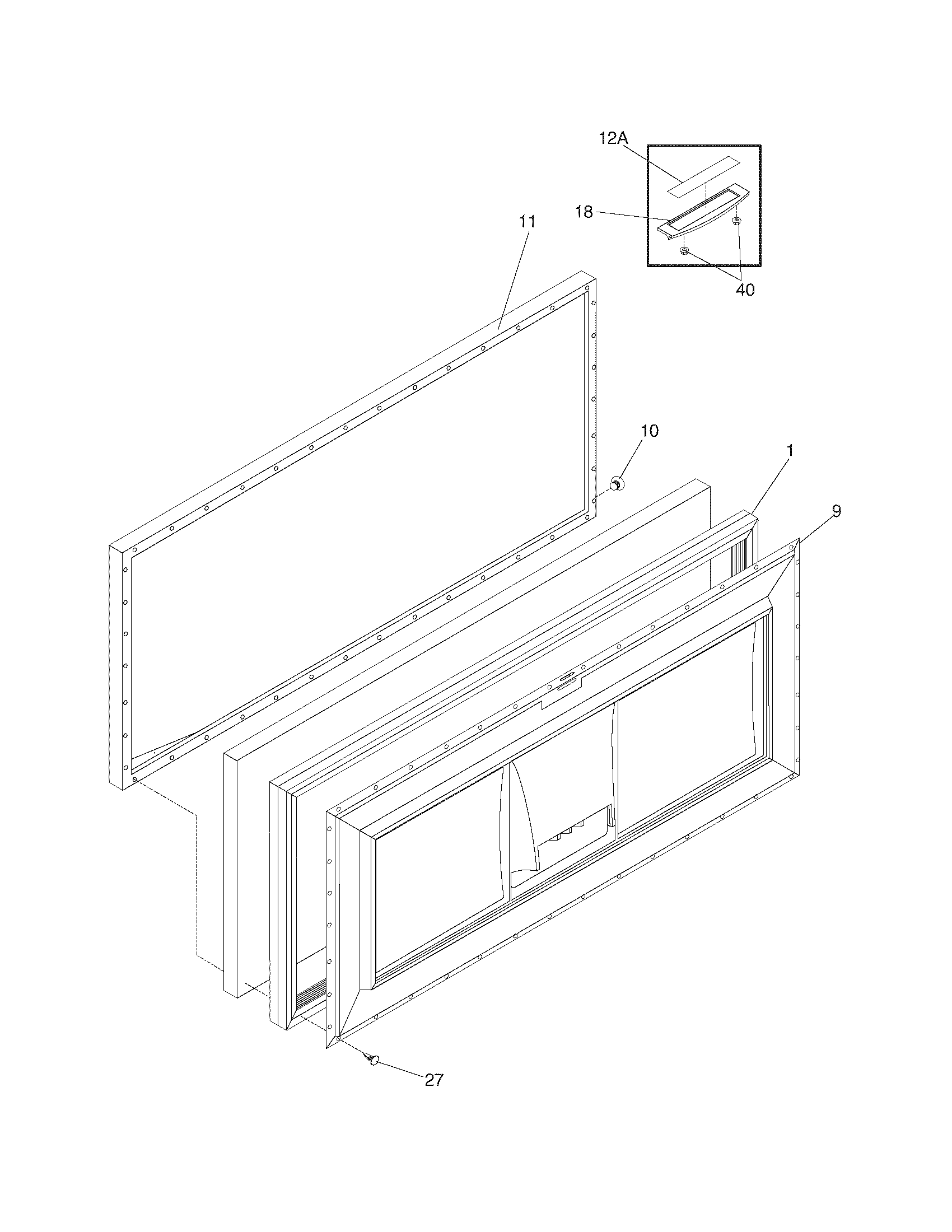 Frigidaire FFC05K1CW6 door diagram