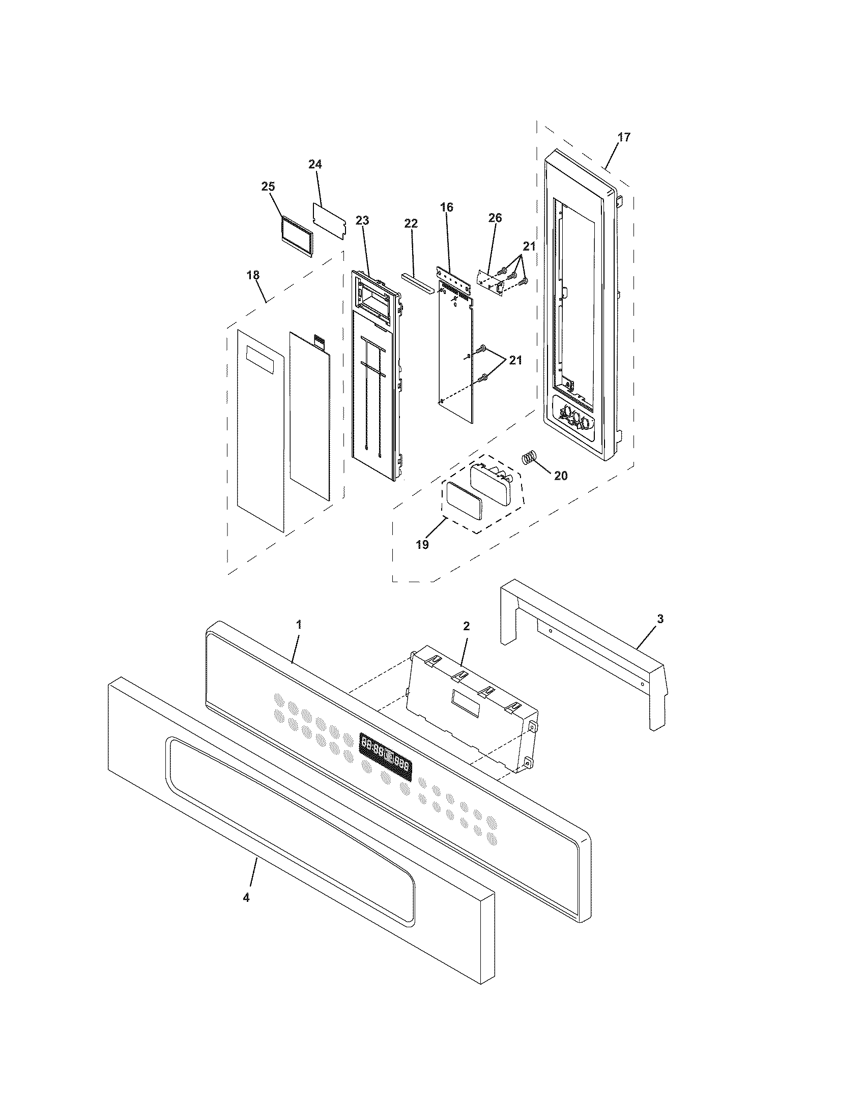Frigidaire PLEB27M9ECB control panel diagram