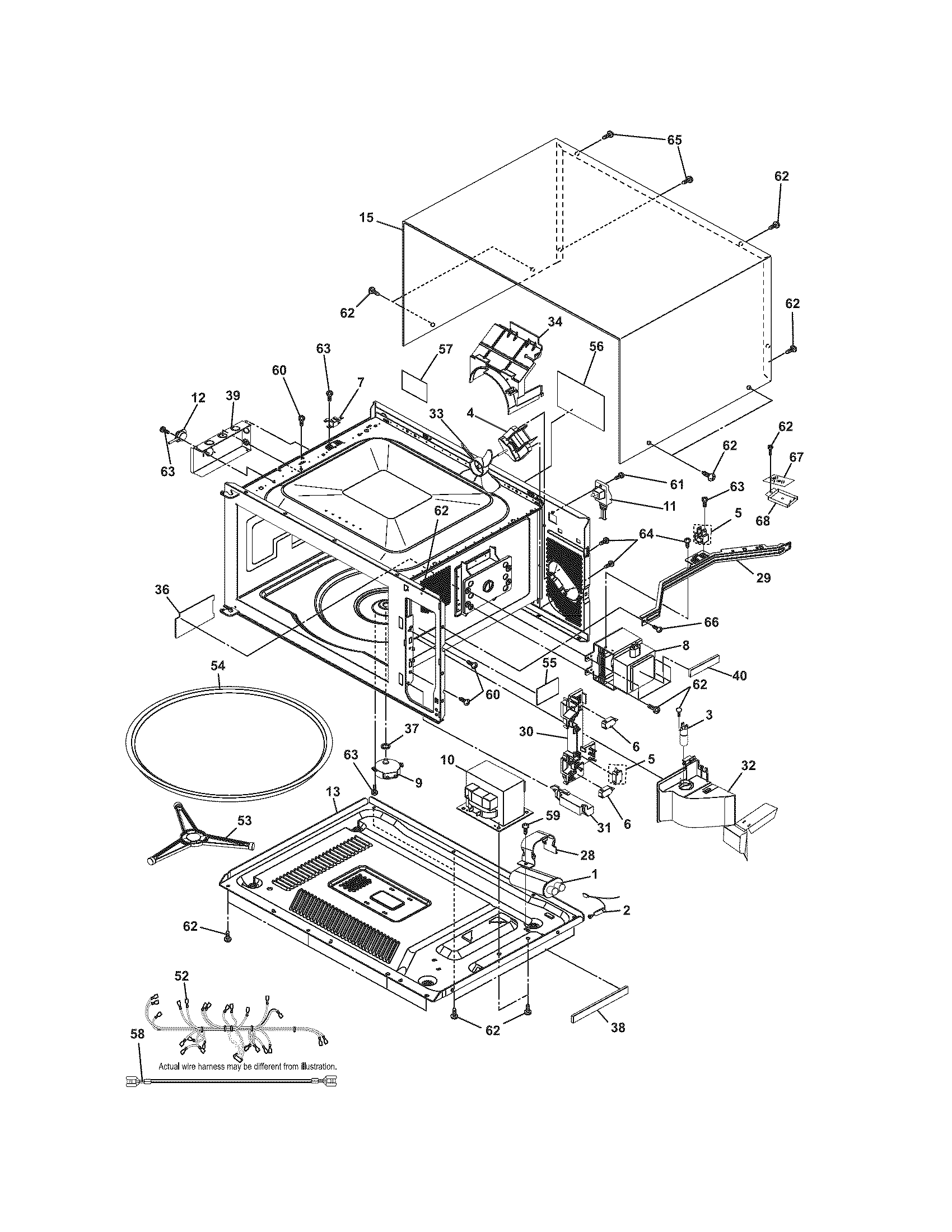 Frigidaire PLEB27M9ECB upper oven diagram