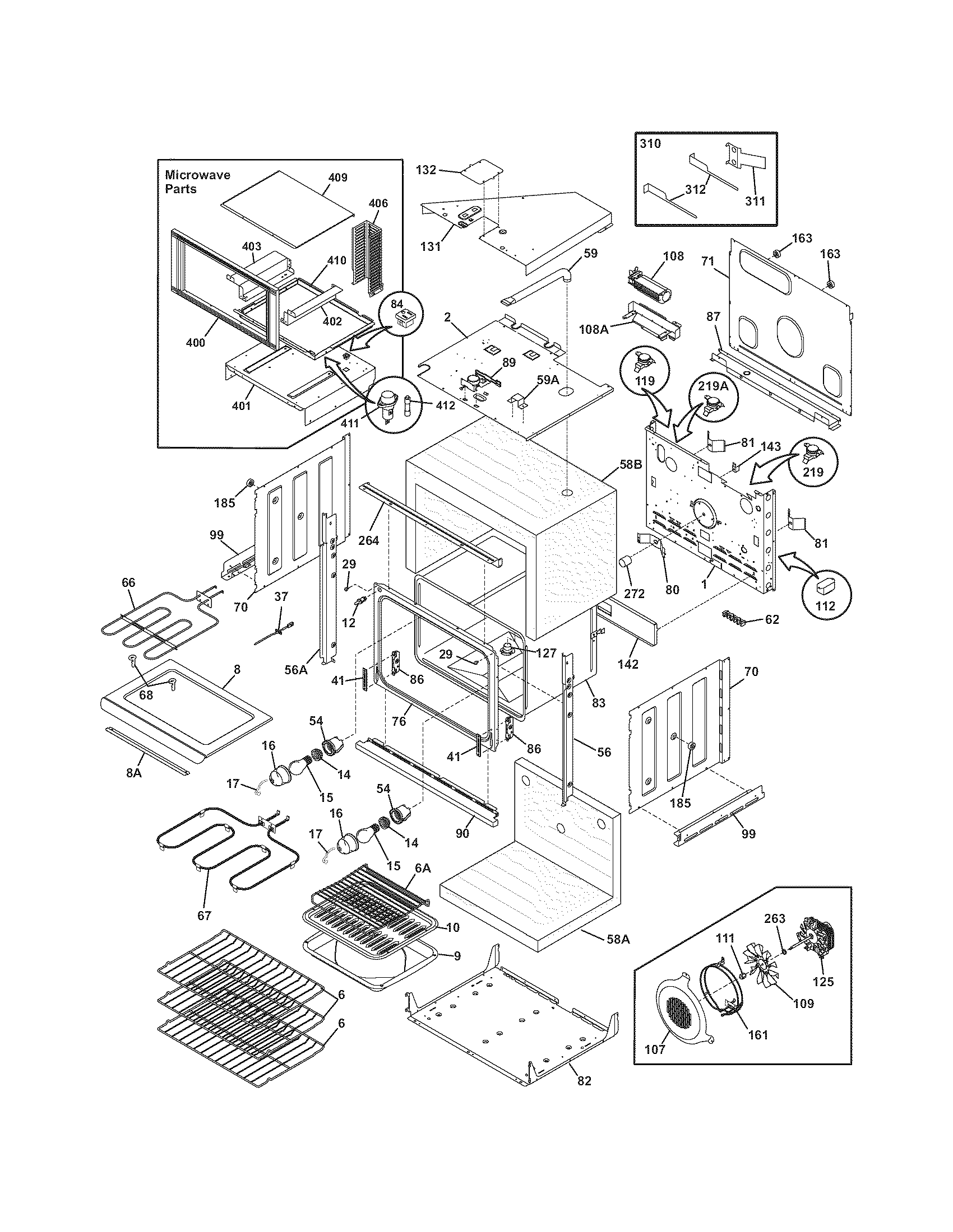 Frigidaire PLEB27M9ECB lower oven diagram