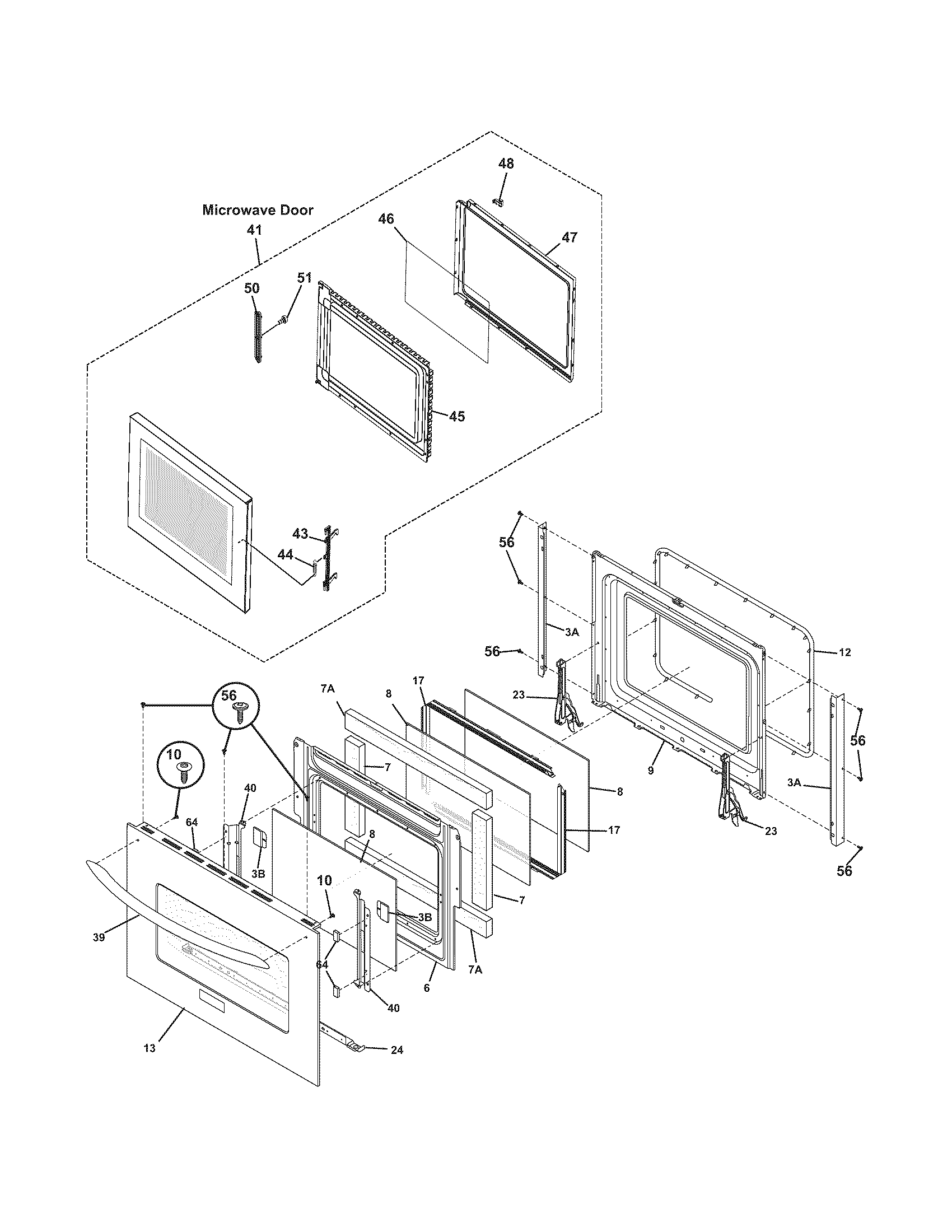Frigidaire PLEB27M9ECB doors diagram
