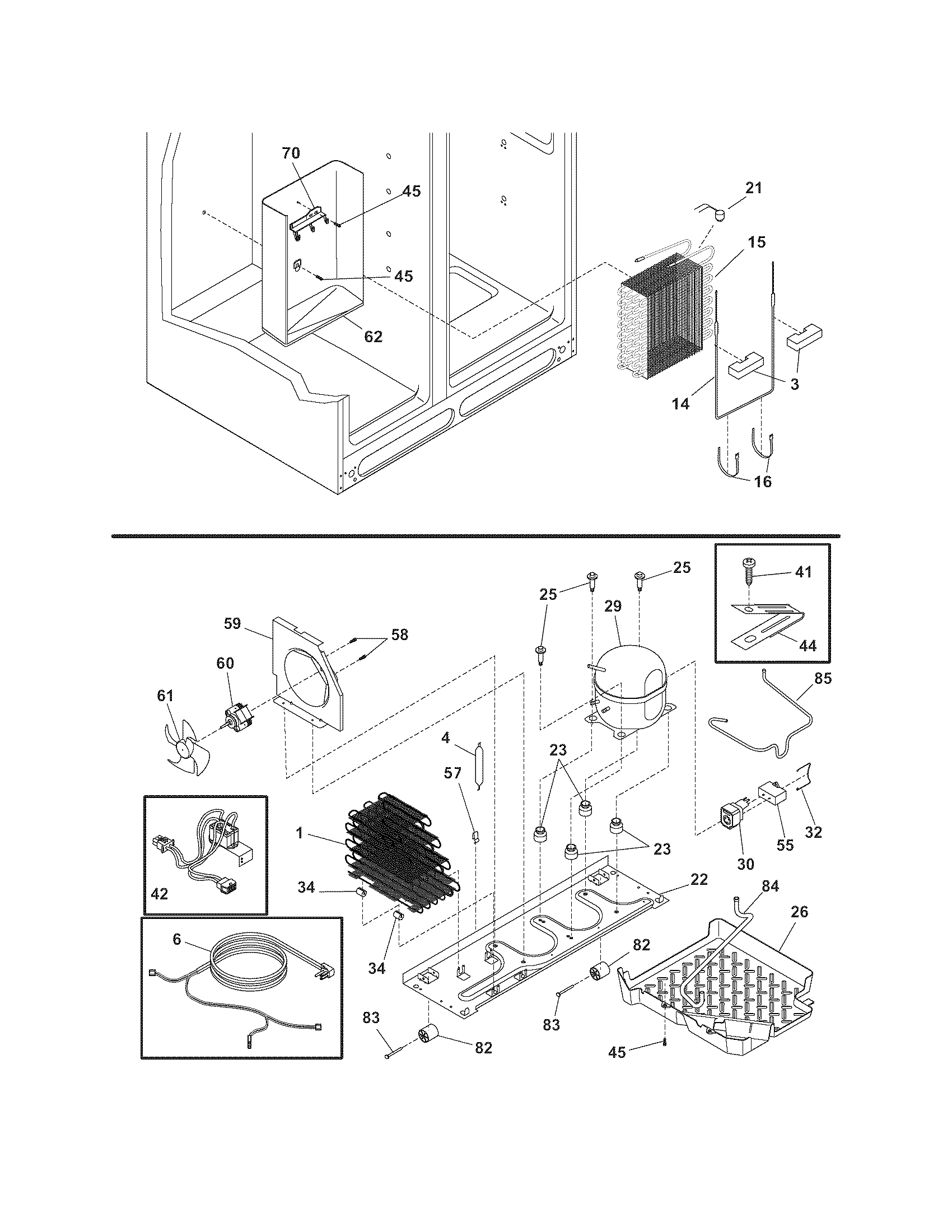 Frigidaire FRS6LF7FB3 system diagram