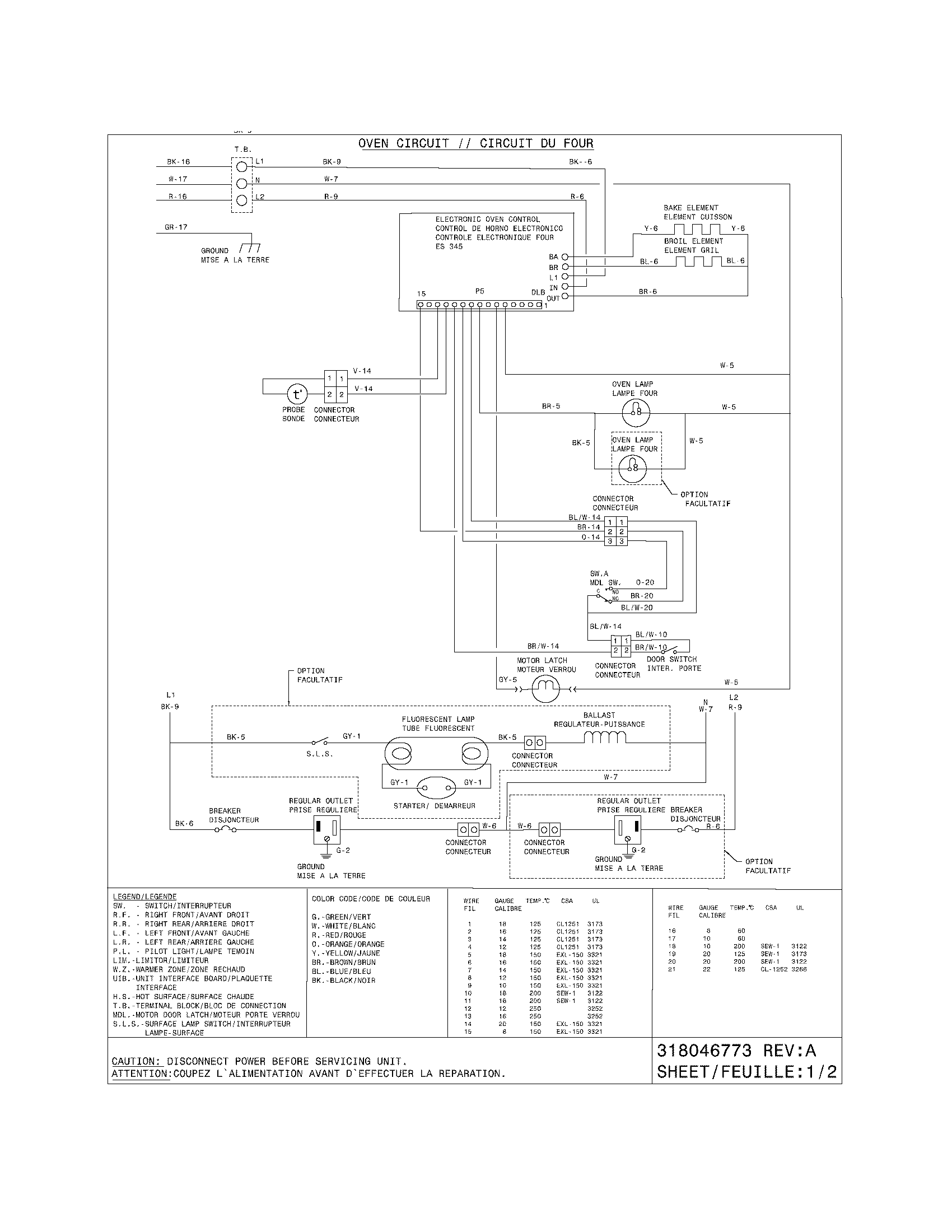 Frigidaire BFEF374EB3 wiring diagram diagram