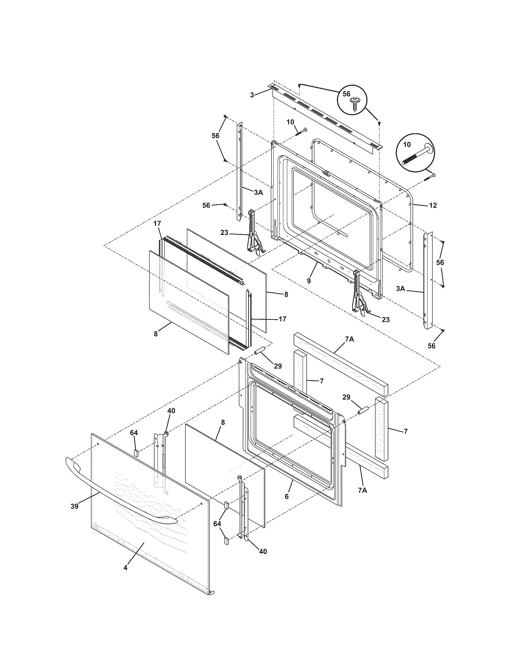Kenmore 79036699502 door diagram