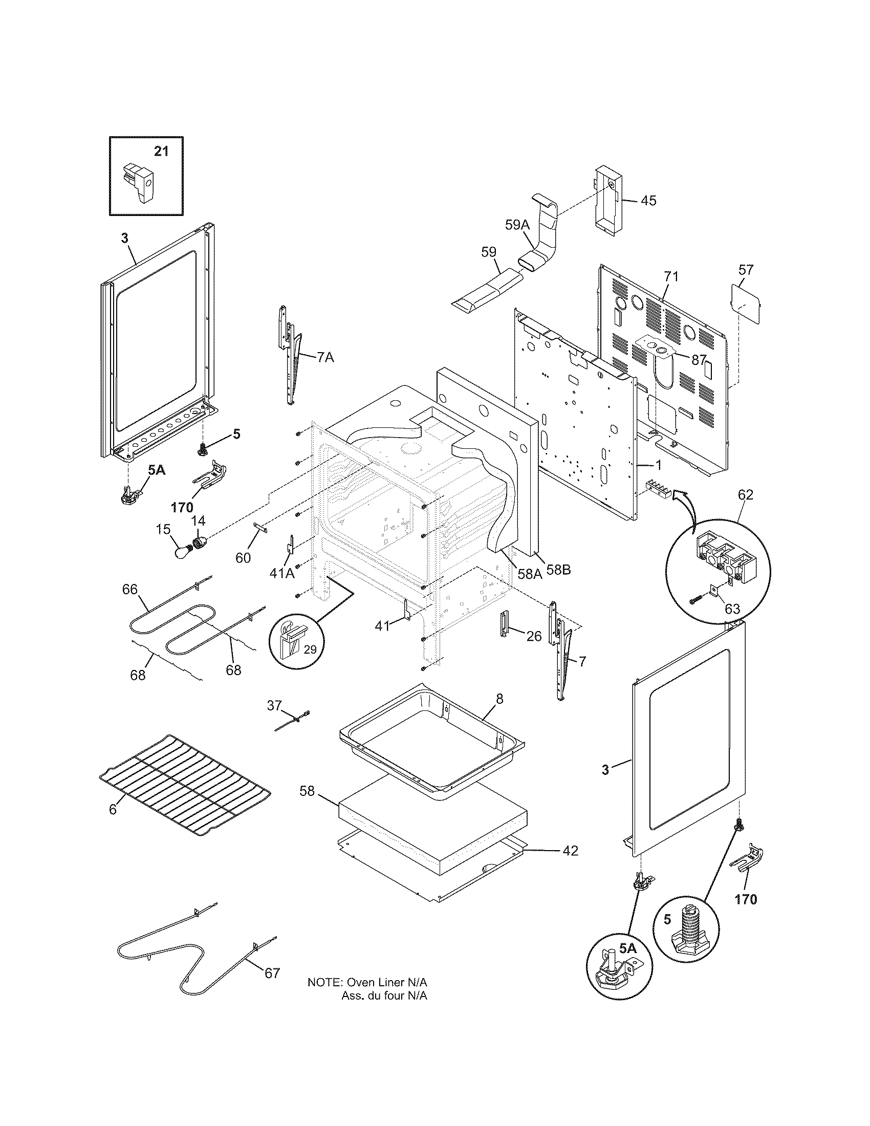 Kenmore 79095042502 body diagram