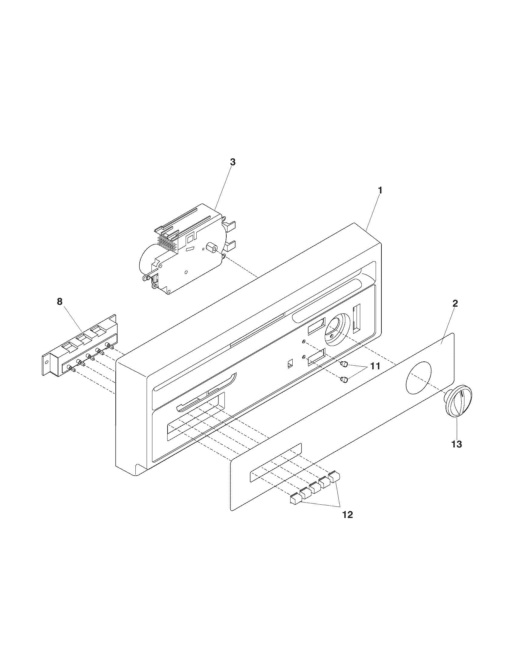Kenmore 58714432202 control panel diagram