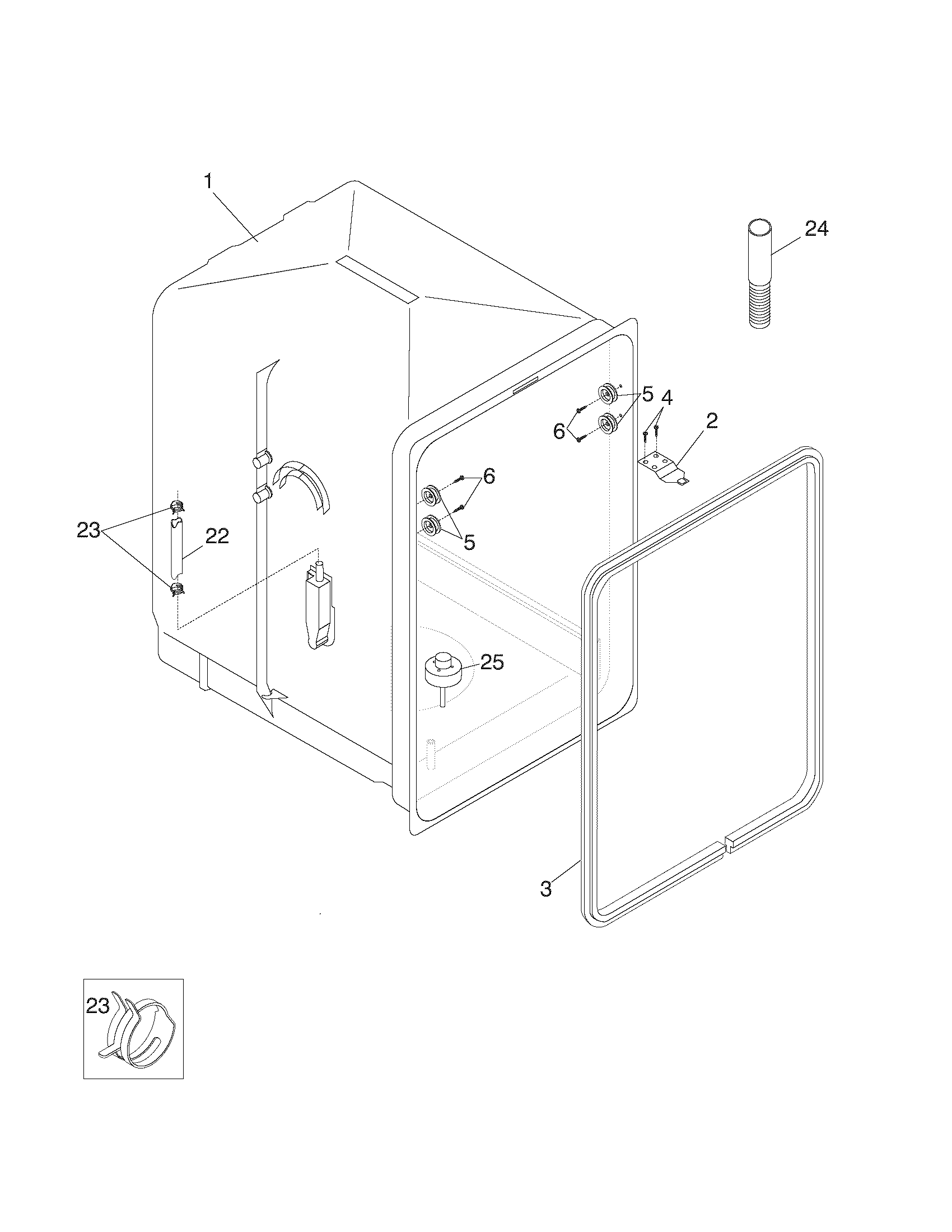 Kenmore 58714432202 tub diagram