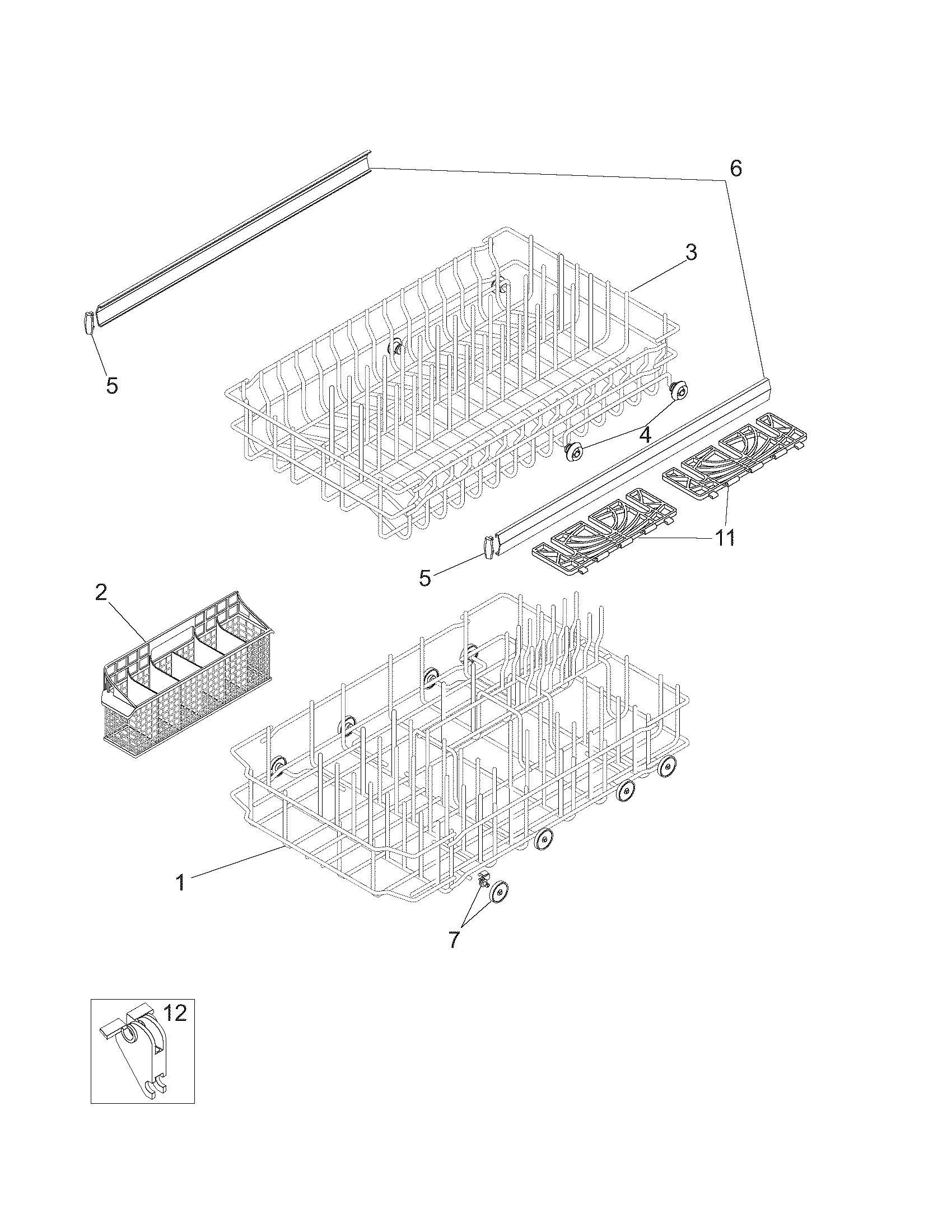 Kenmore 58714432202 racks diagram