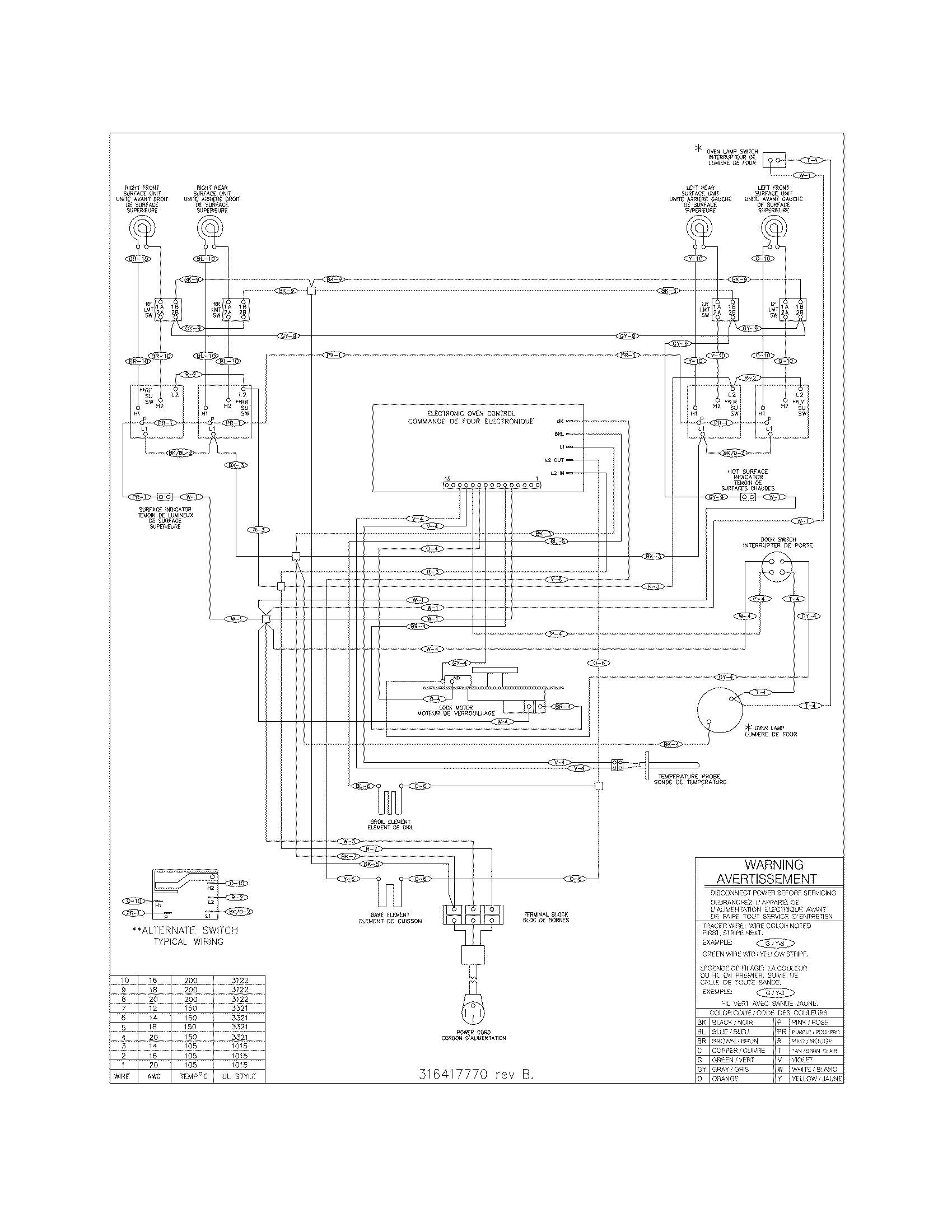 Frigidaire CFEF366EMC wiring diagram diagram