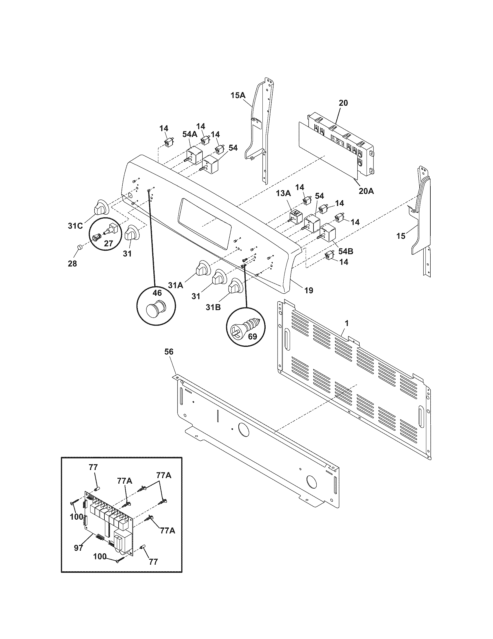 Kenmore 79096229409 backguard diagram